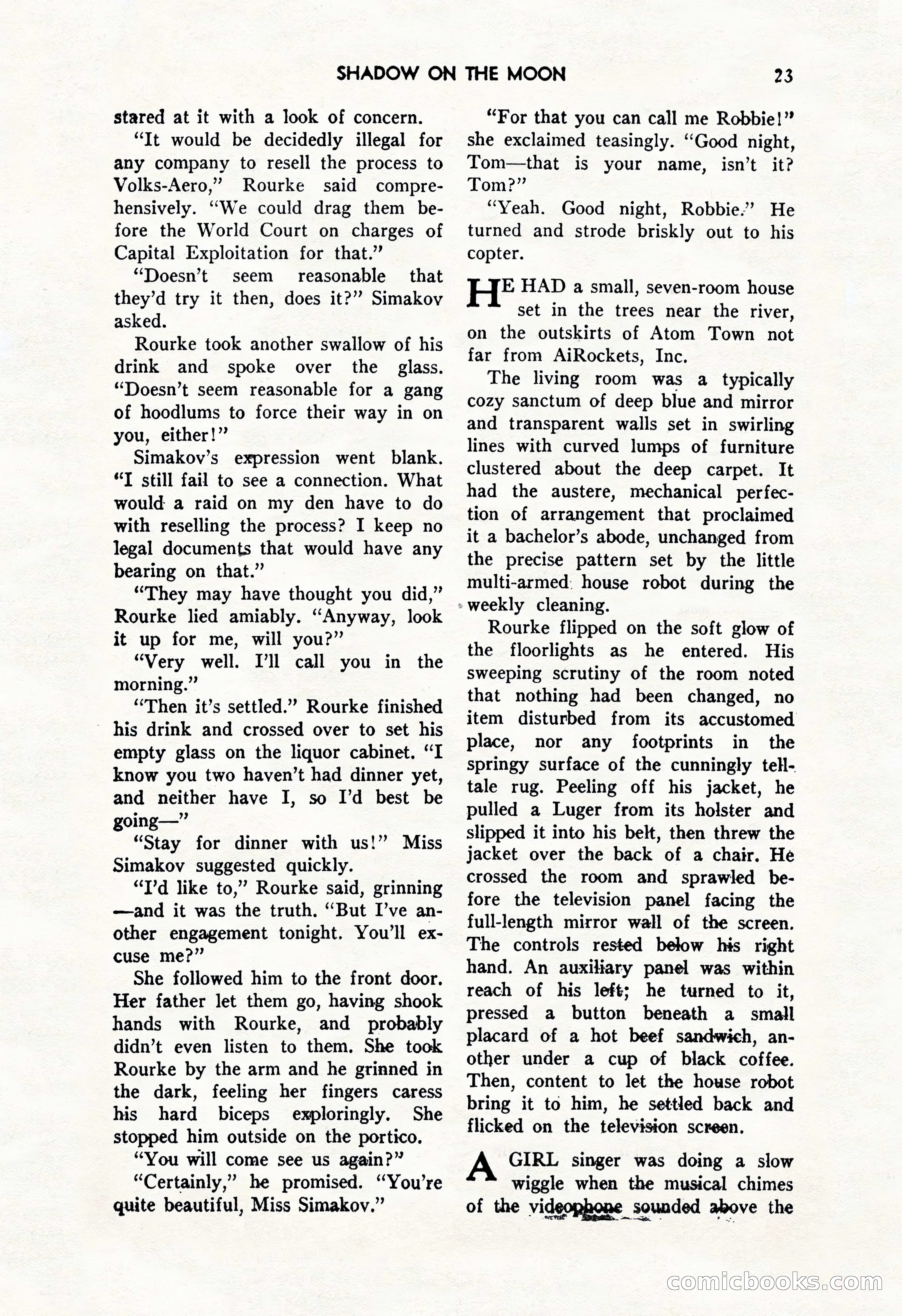 Amazing Stories, October 1952 — page 23 of 164