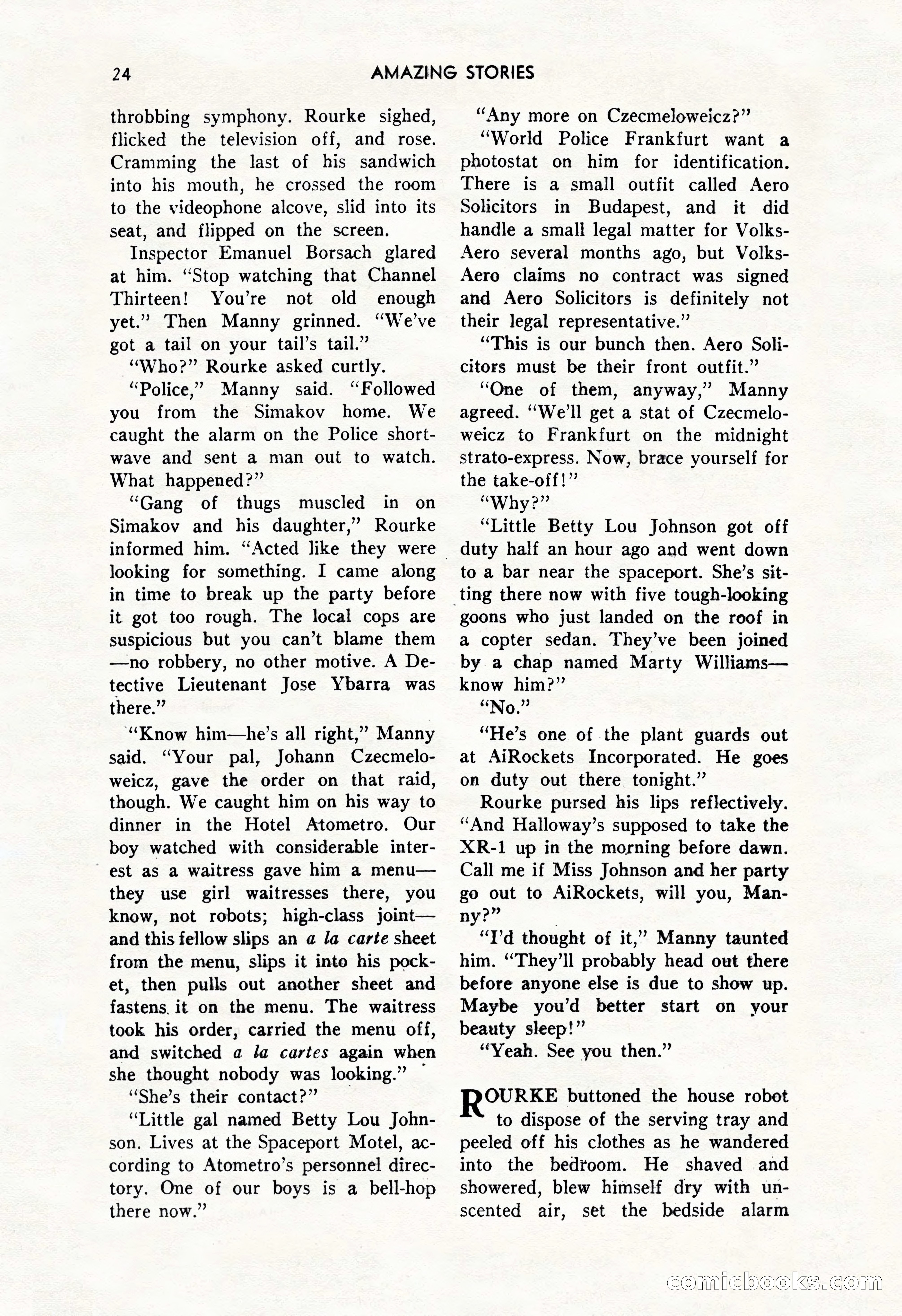 Amazing Stories, October 1952 — page 24 of 164
