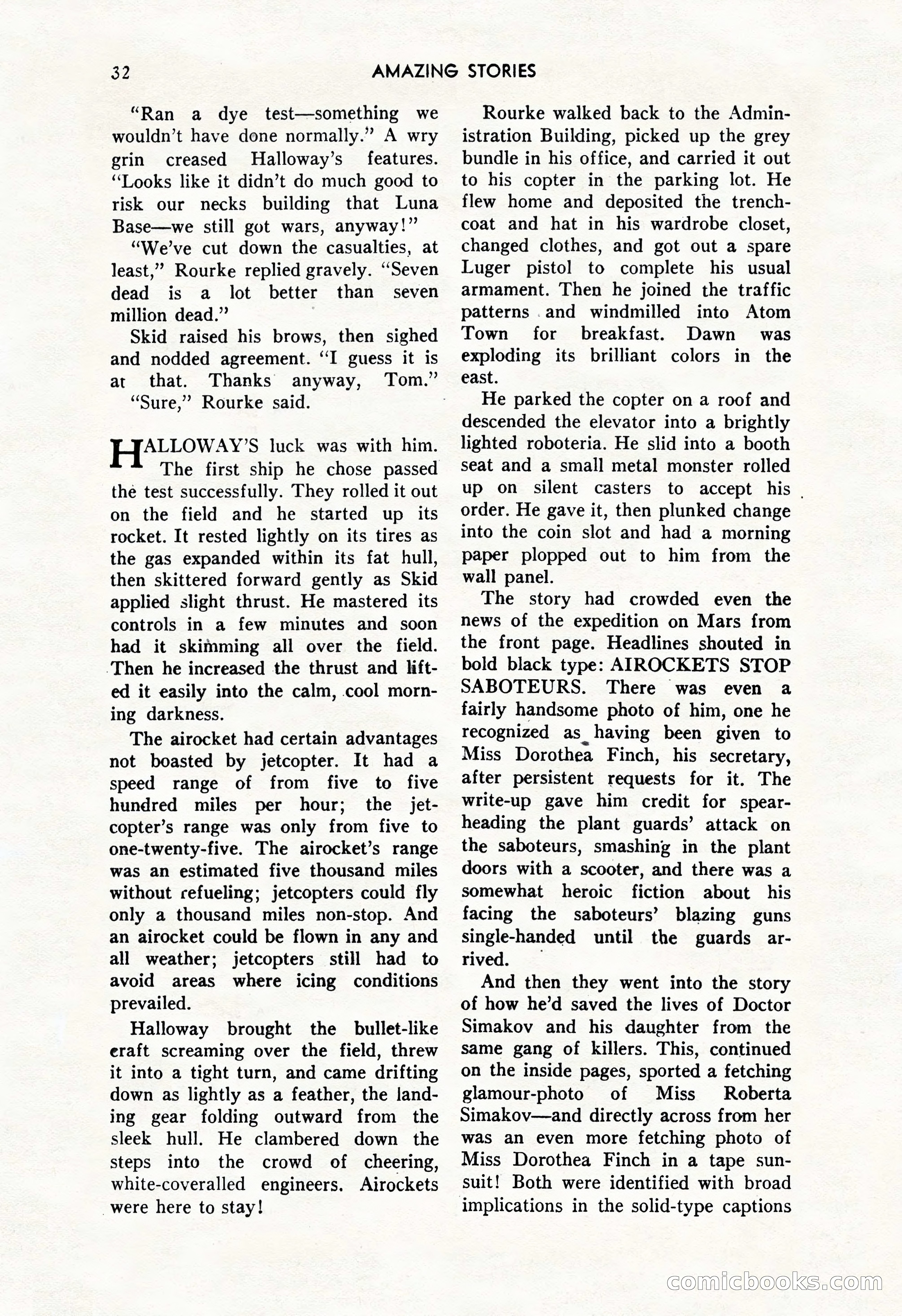 Amazing Stories, October 1952 — page 32 of 164