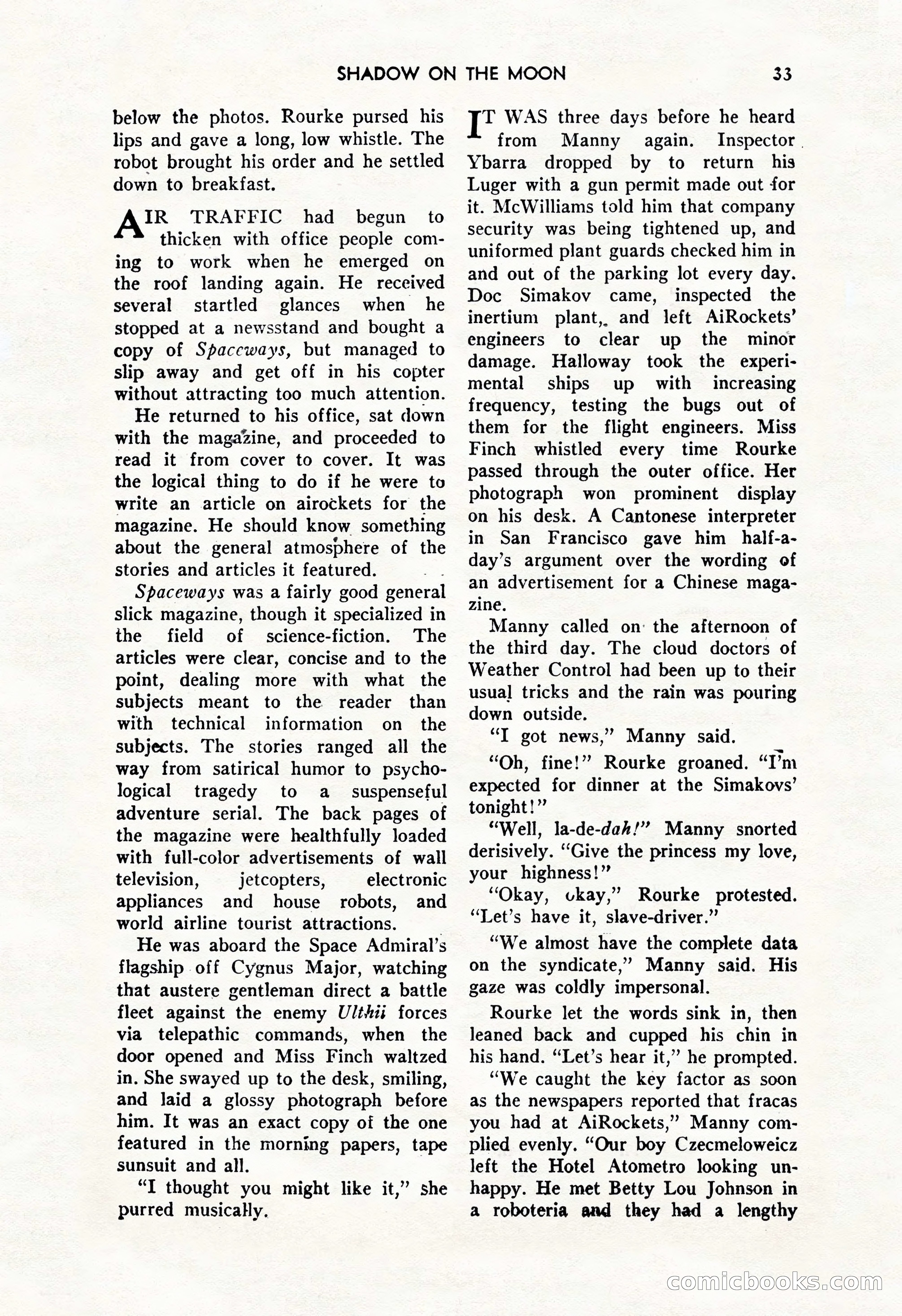 Amazing Stories, October 1952 — page 33 of 164