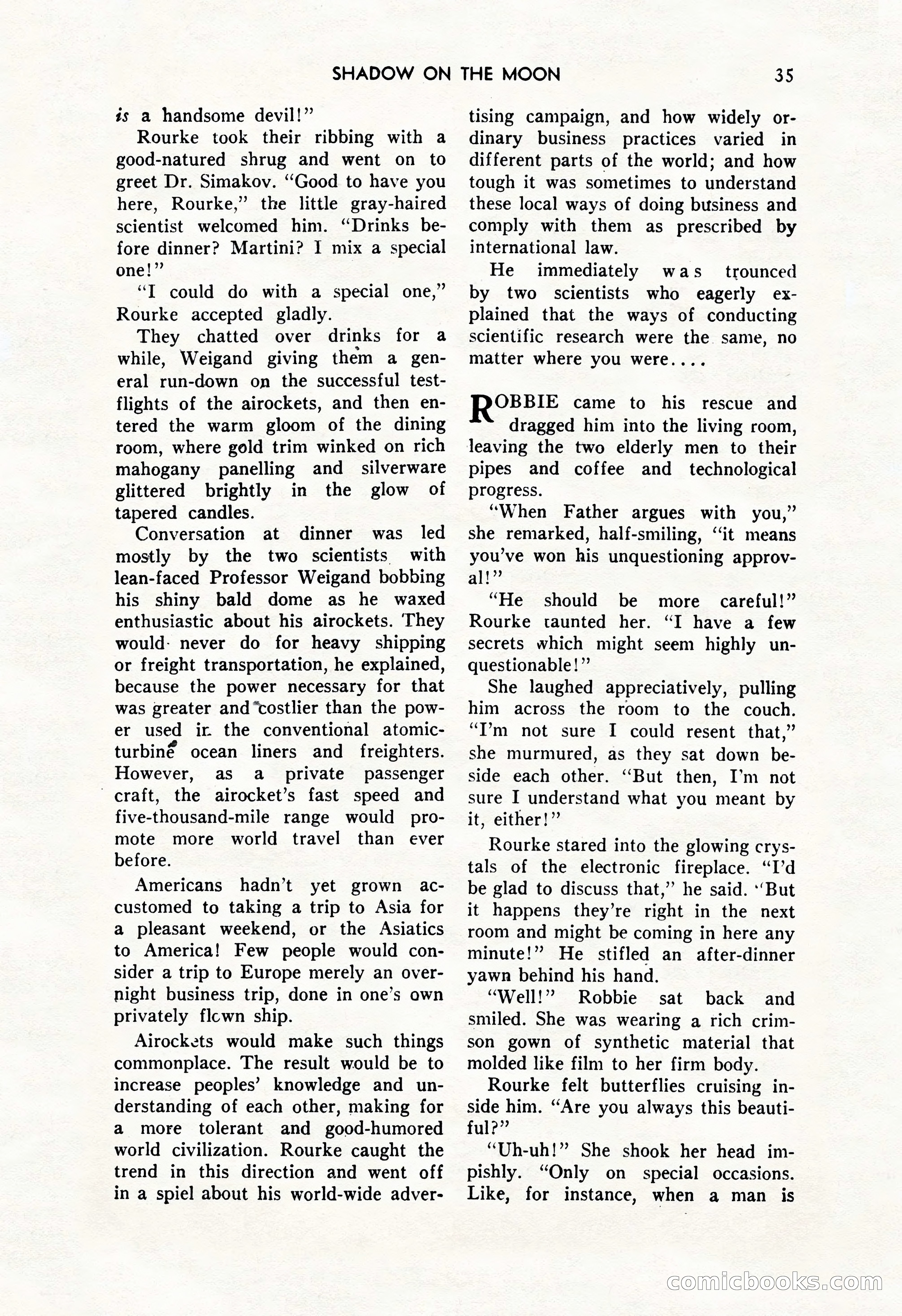 Amazing Stories, October 1952 — page 35 of 164