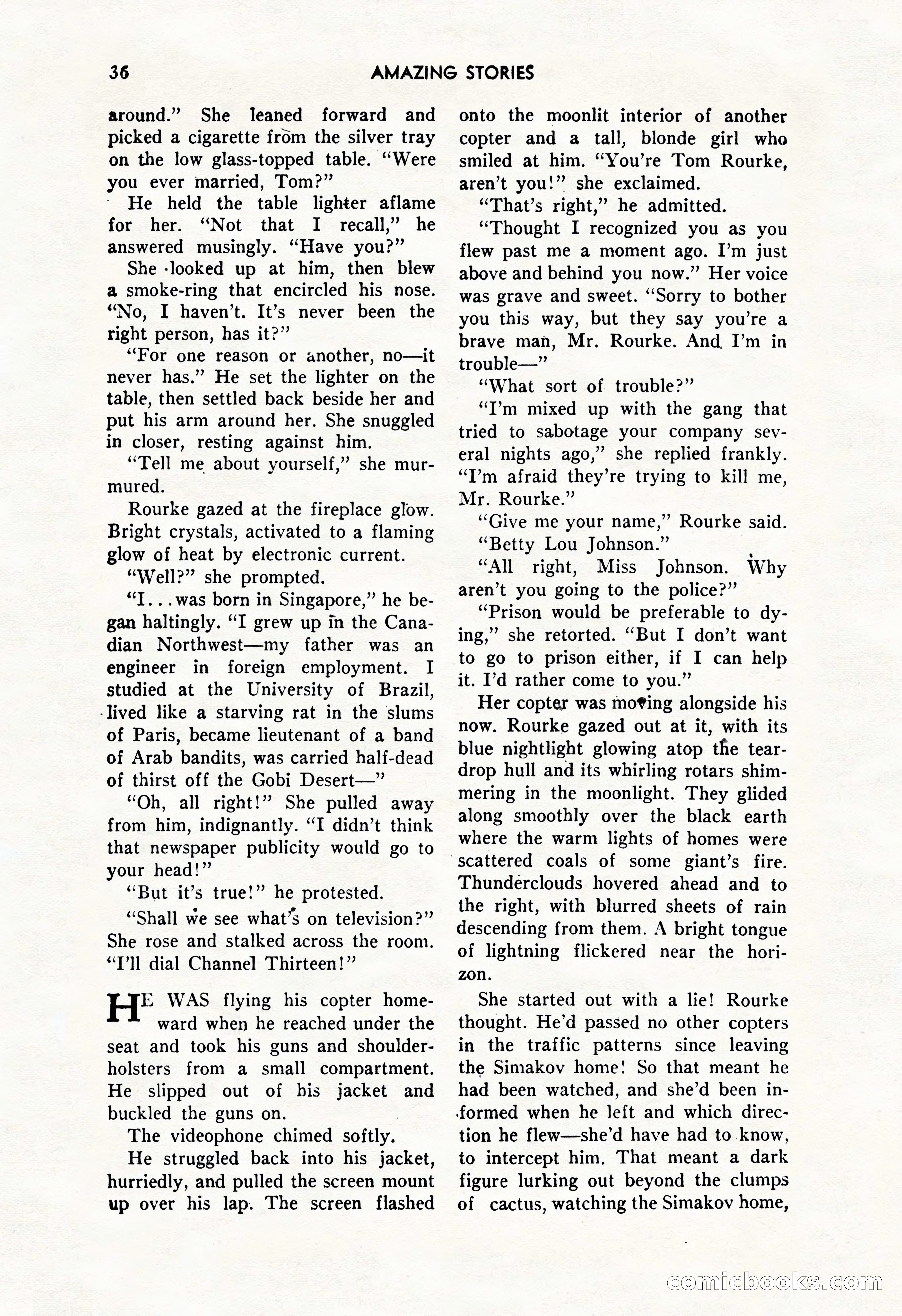Amazing Stories, October 1952 — page 36 of 164