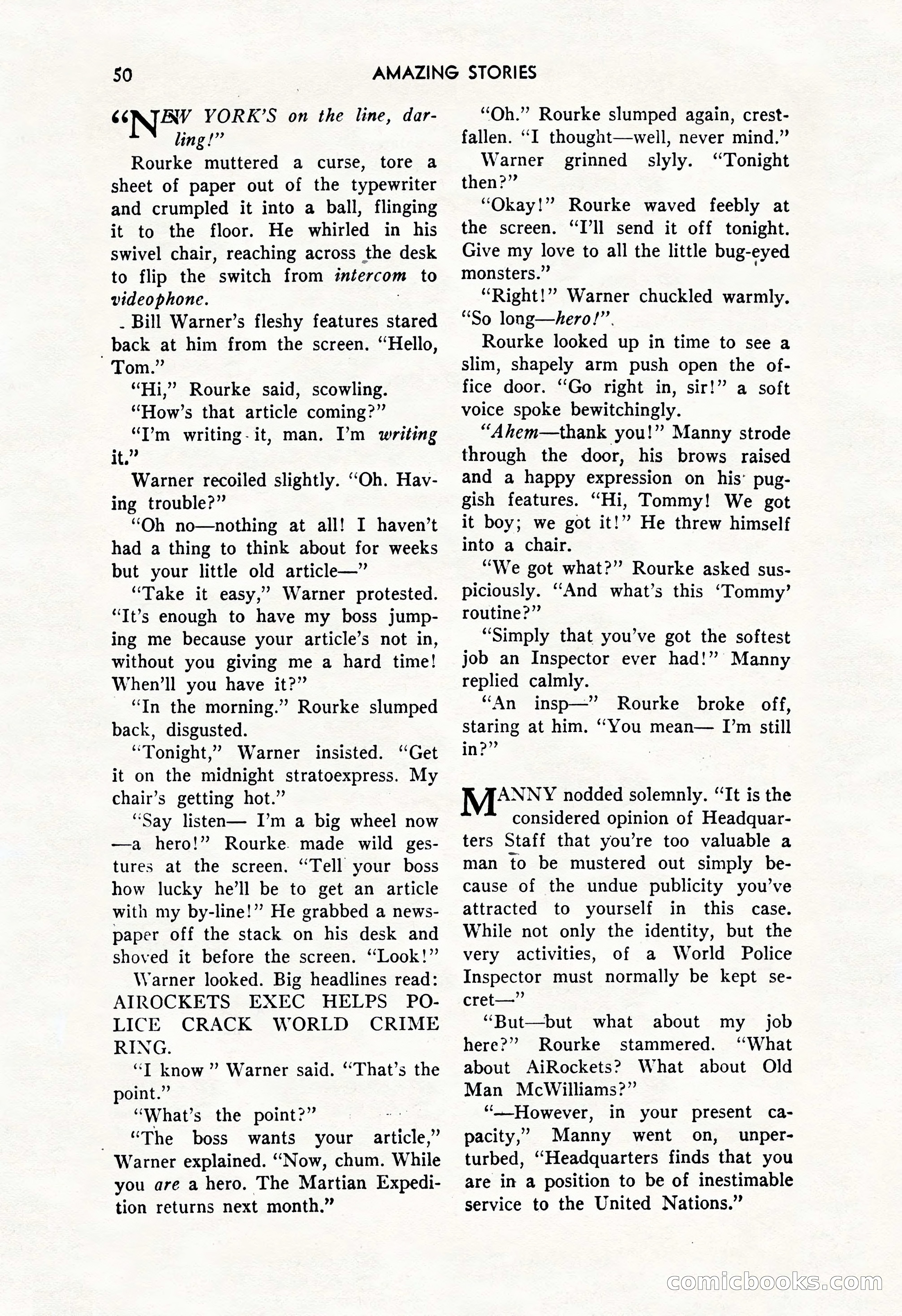 Amazing Stories, October 1952 — page 50 of 164