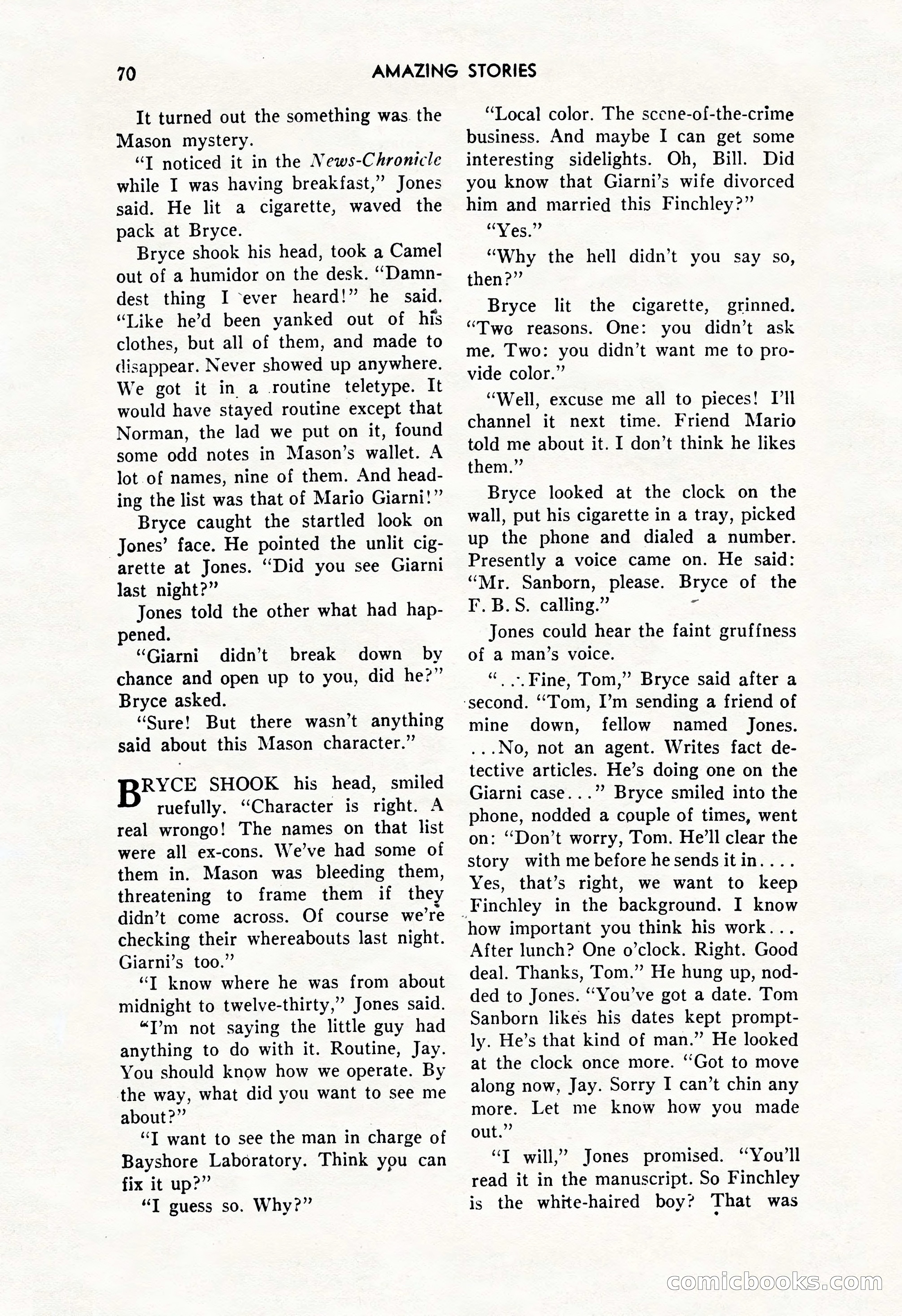 Amazing Stories, October 1952 — page 70 of 164