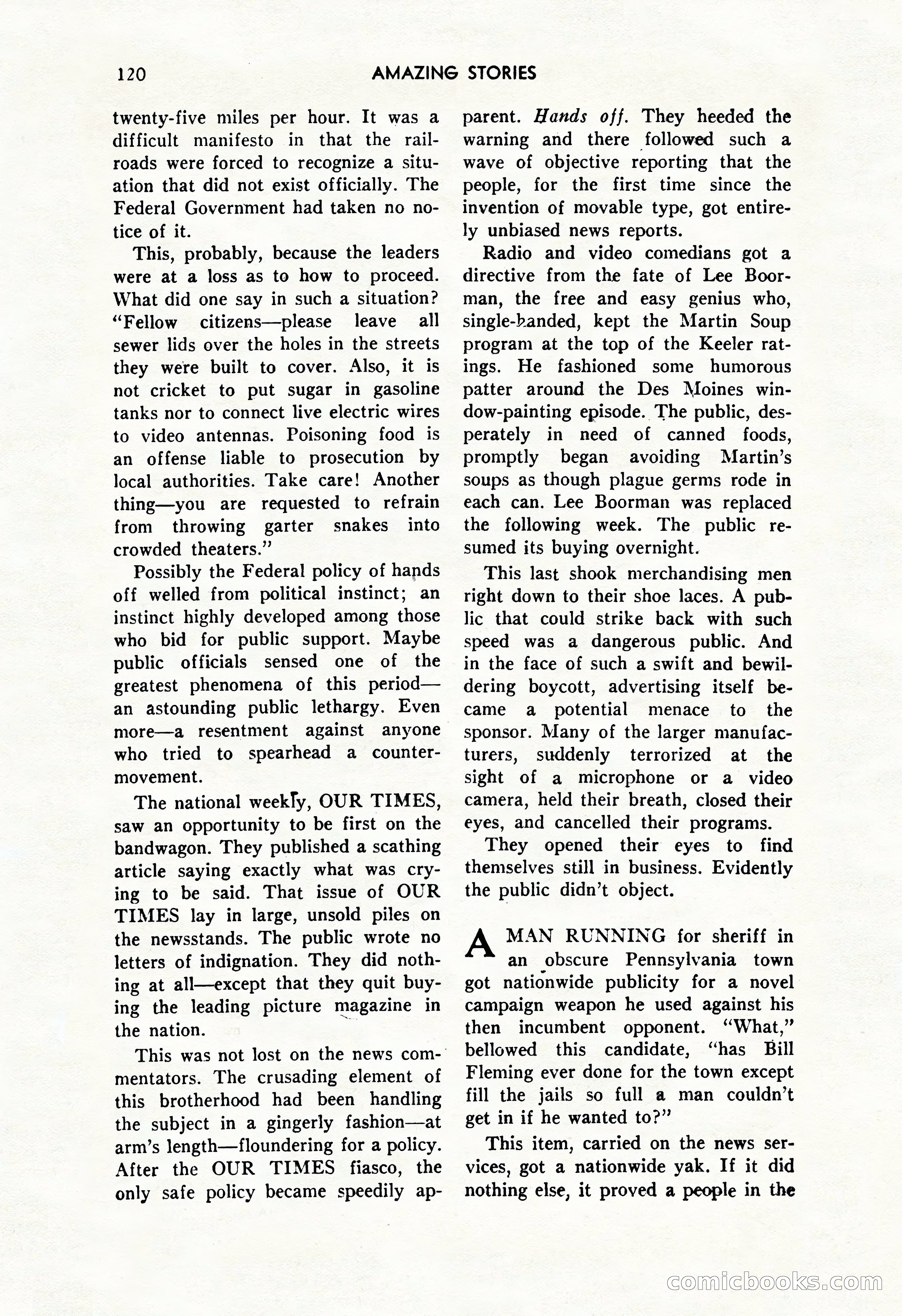 Amazing Stories, October 1952 — page 120 of 164