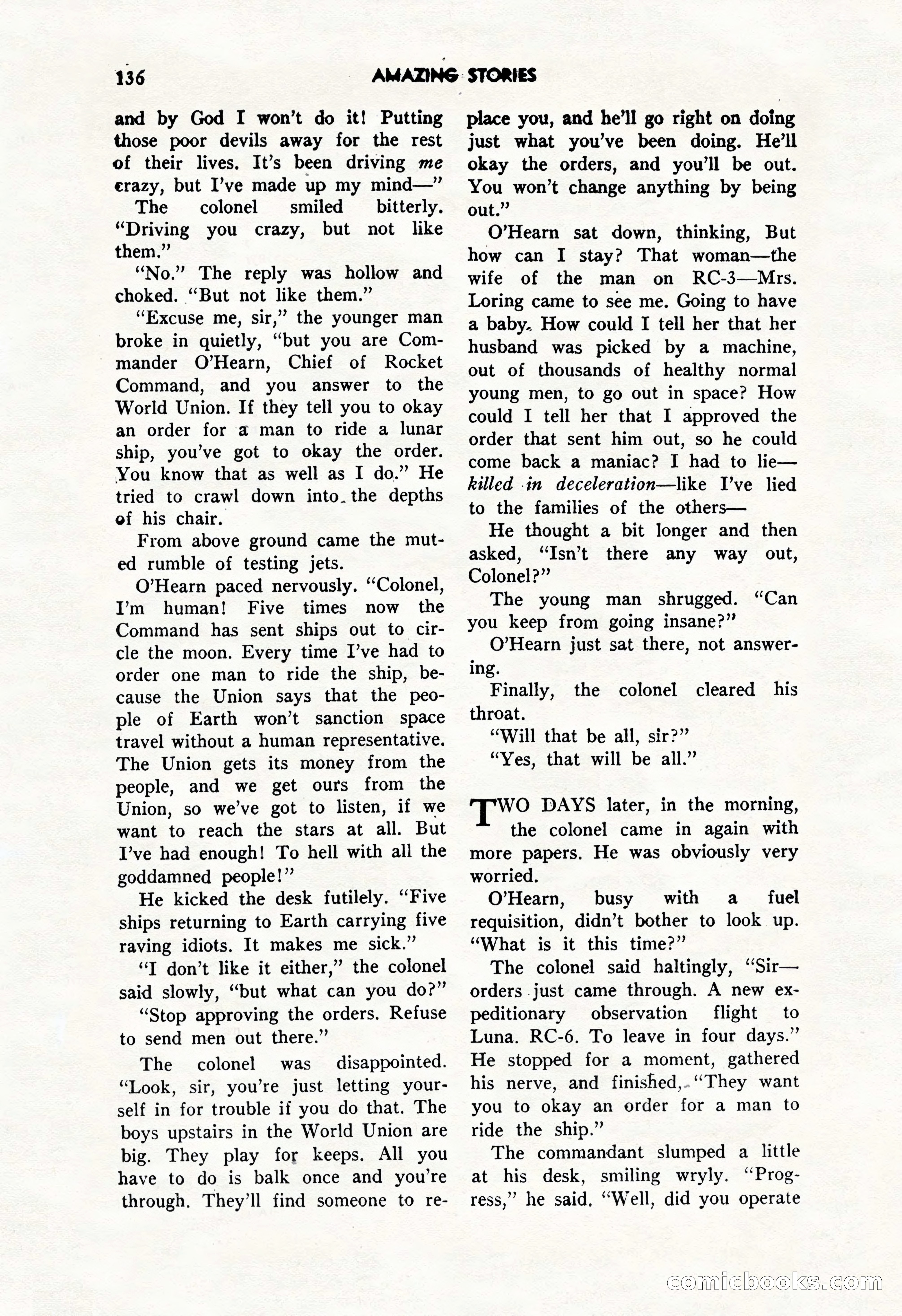 Amazing Stories, October 1952 — page 136 of 164