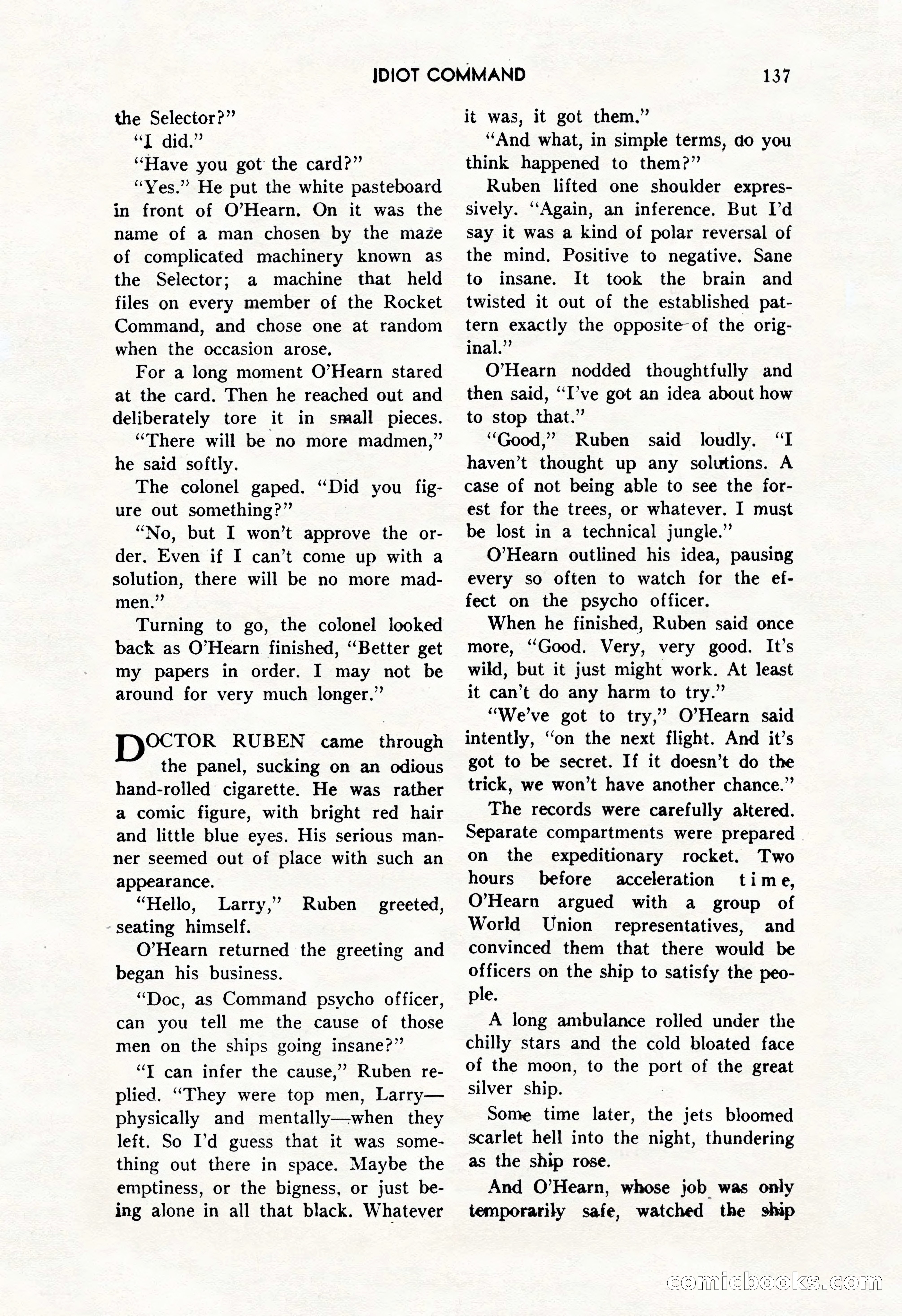 Amazing Stories, October 1952 — page 137 of 164