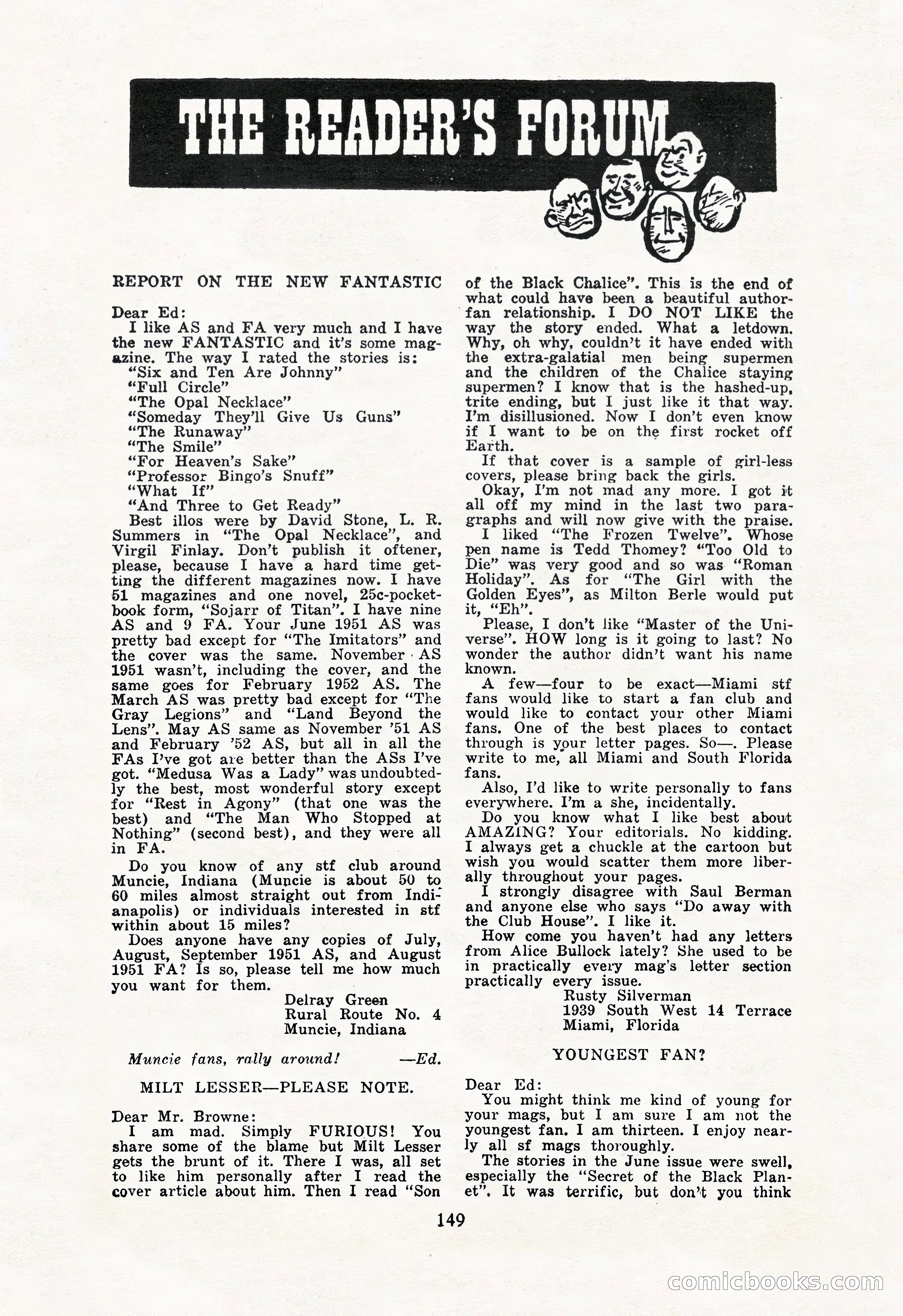 Amazing Stories, October 1952 — page 149 of 164