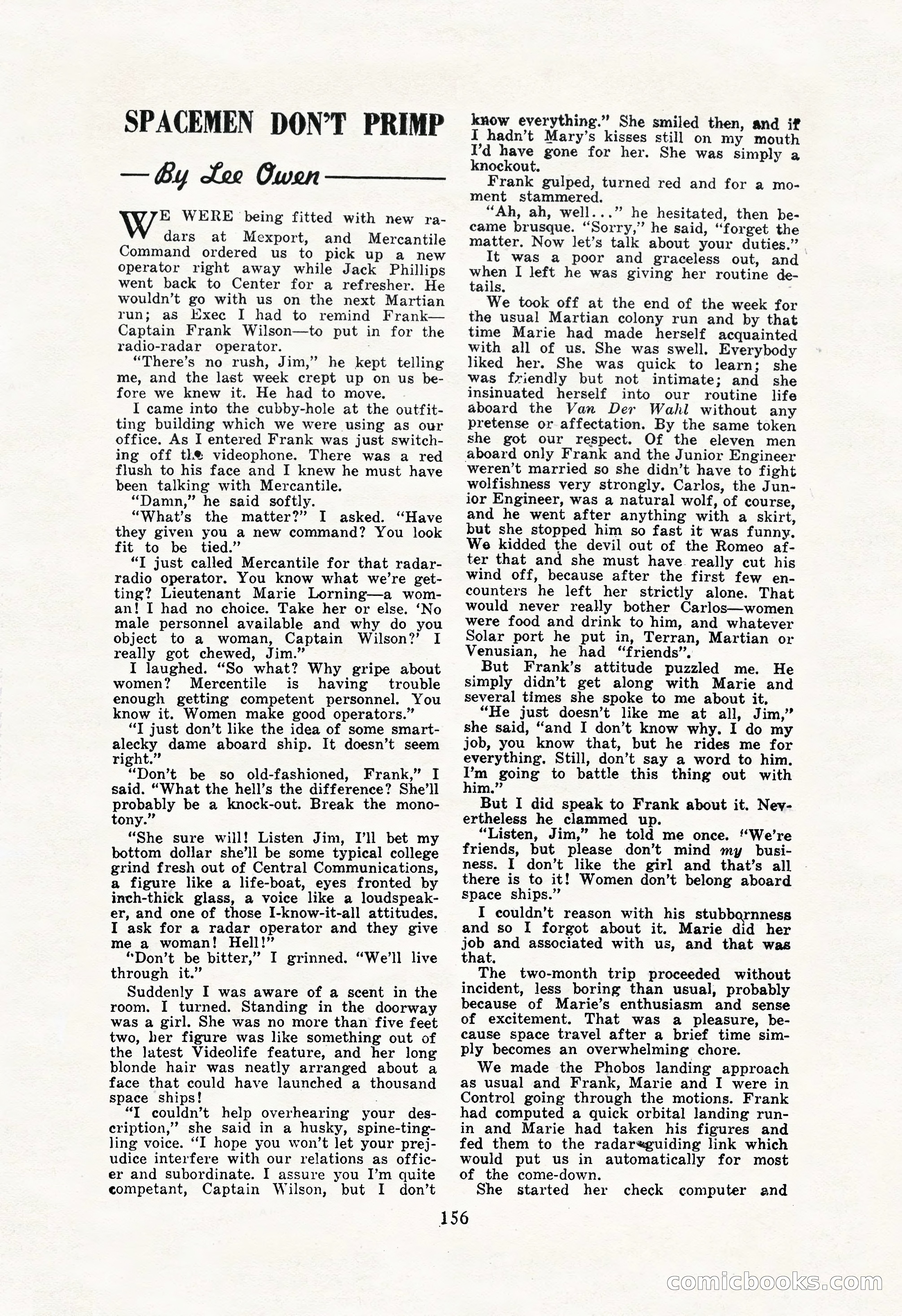 Amazing Stories, October 1952 — page 156 of 164