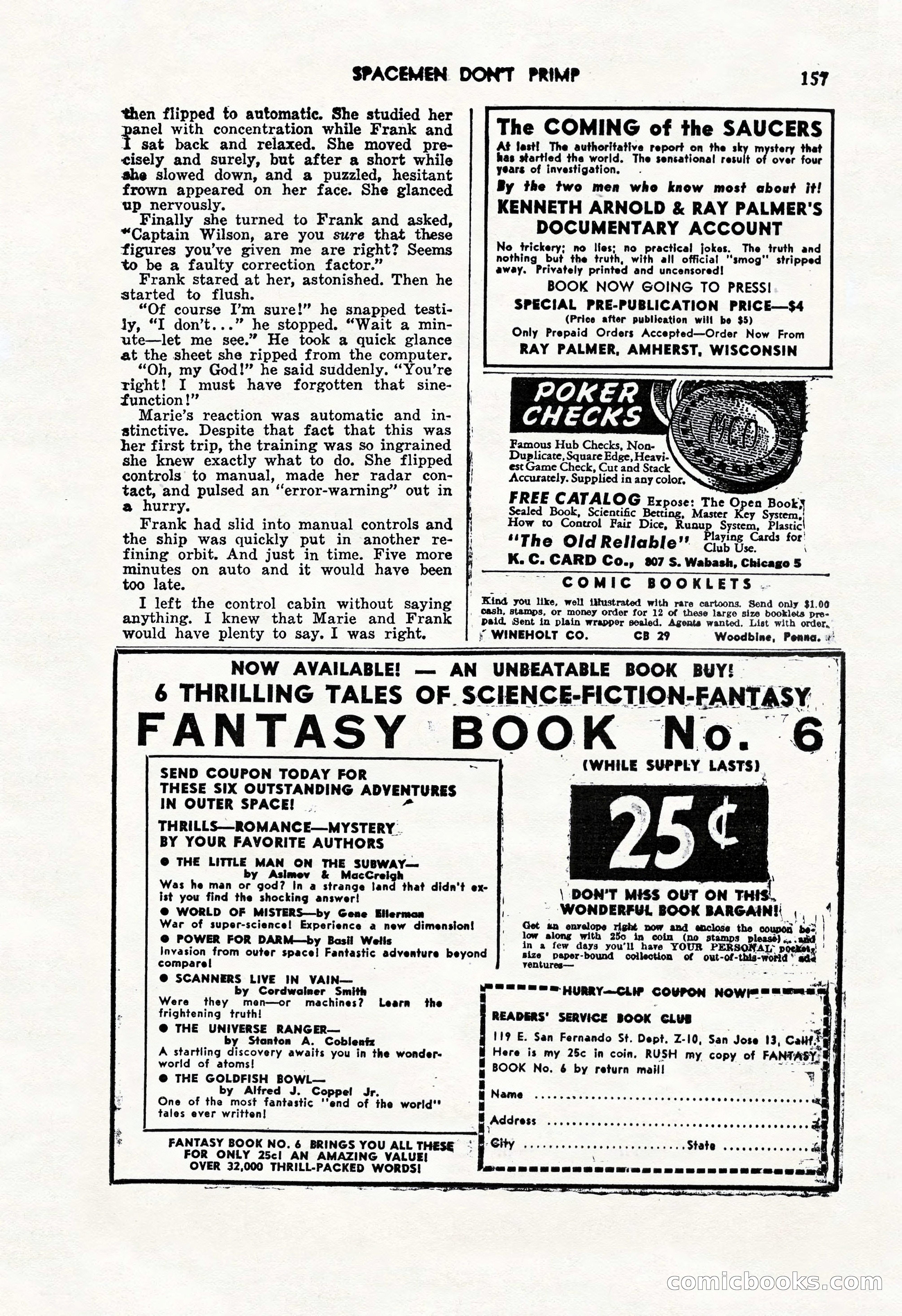 Amazing Stories, October 1952 — page 157 of 164