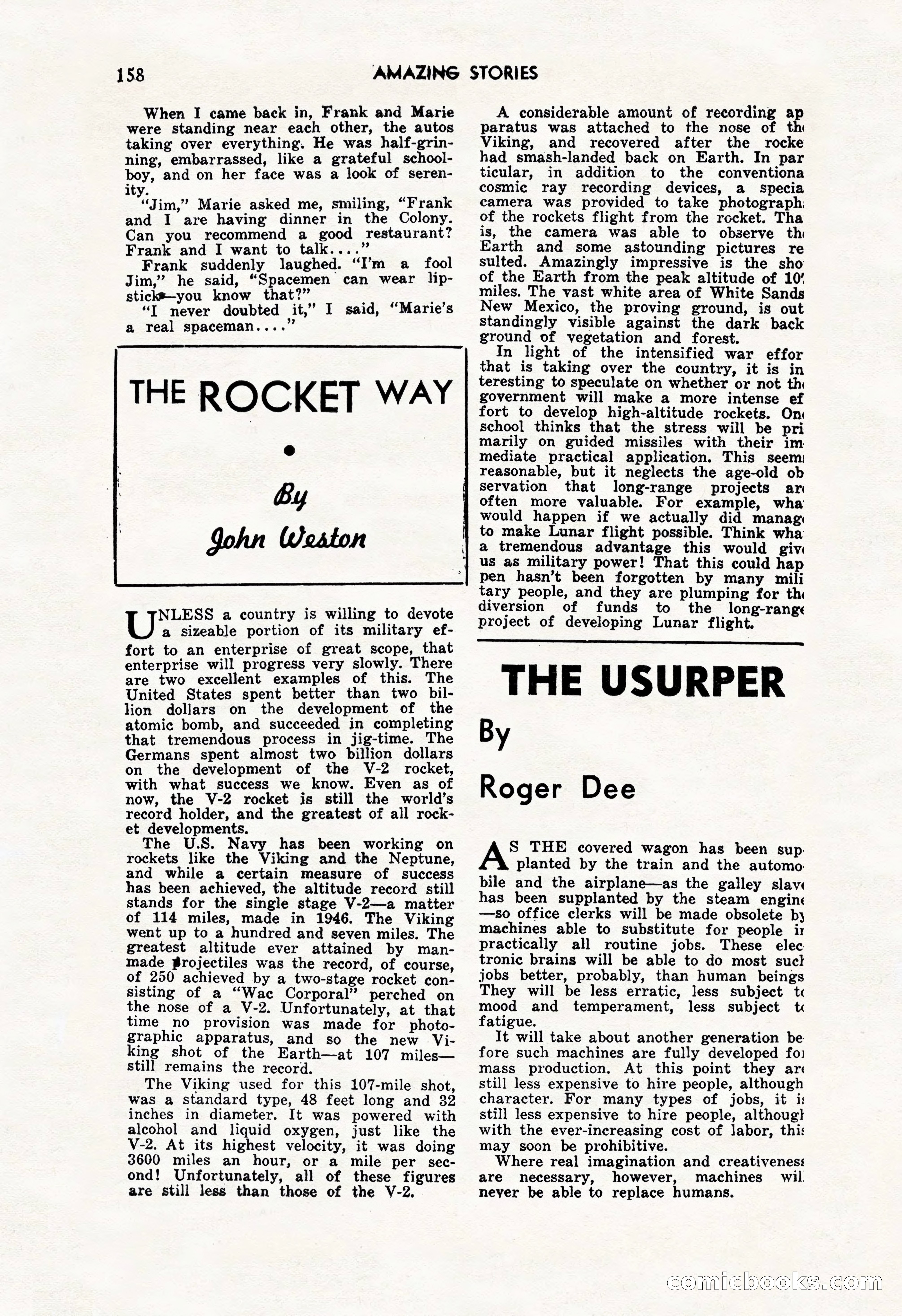 Amazing Stories, October 1952 — page 158 of 164