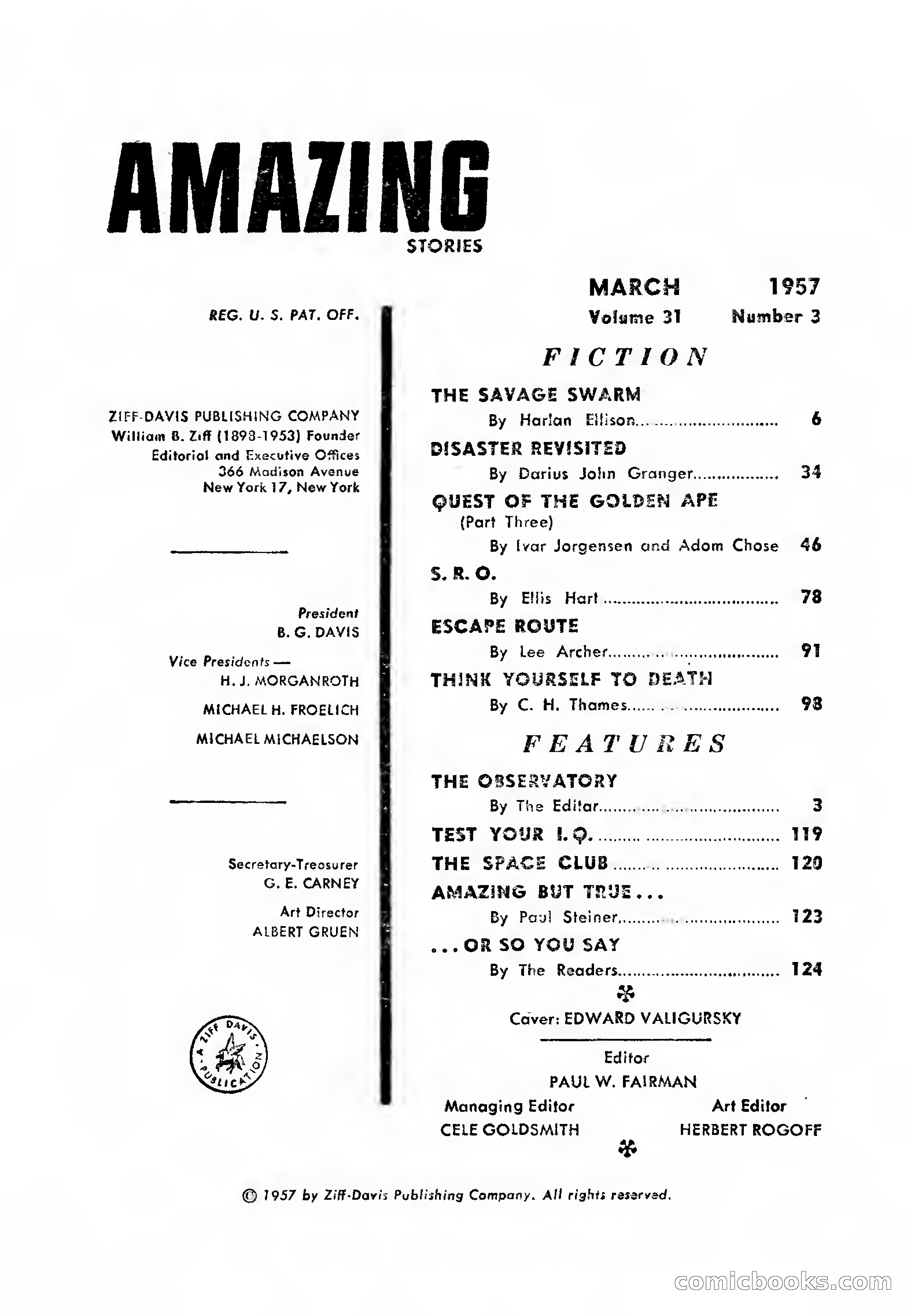 Amazing Stories, March 1957 — page 4 of 132