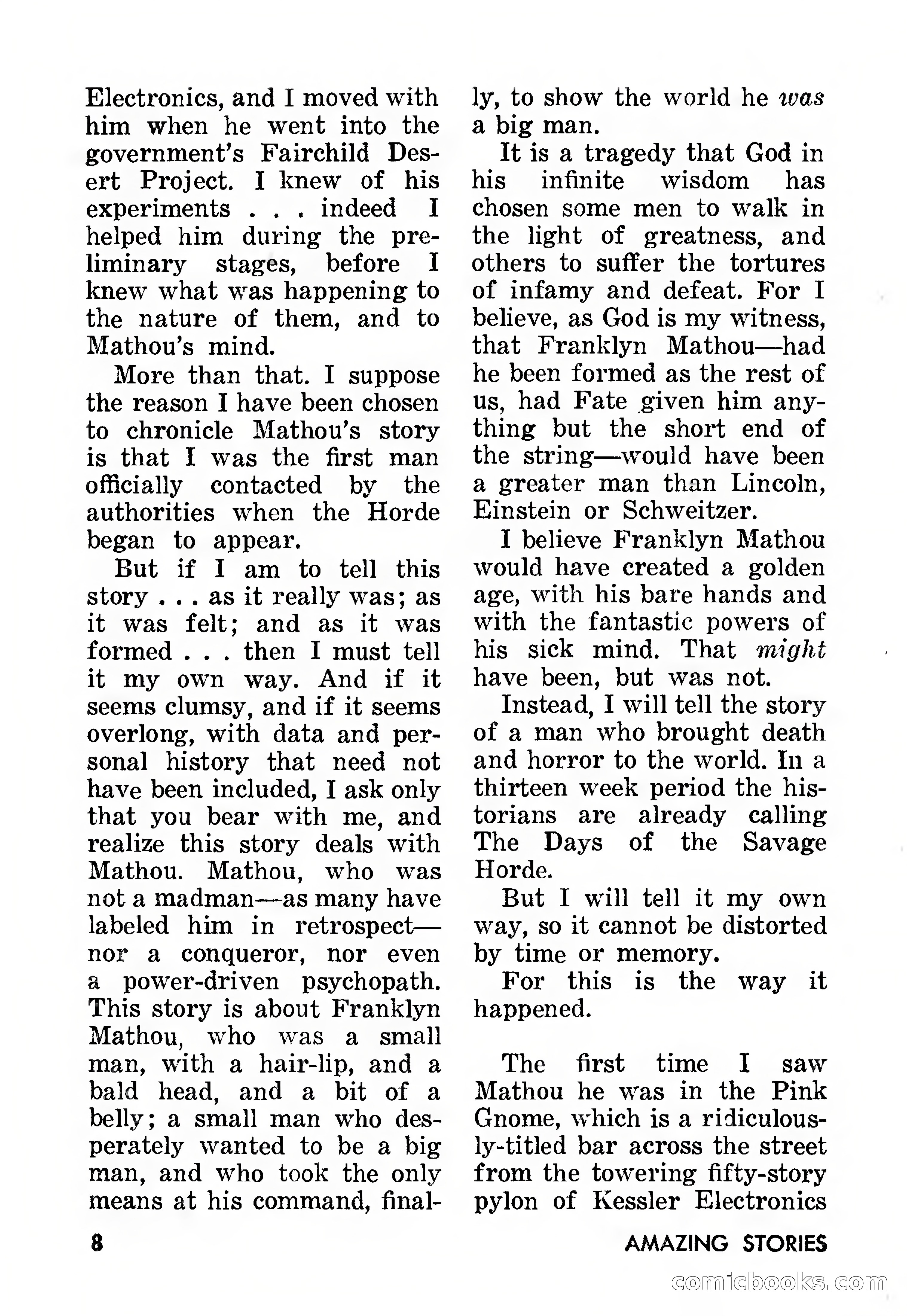 Amazing Stories, March 1957 — page 8 of 132