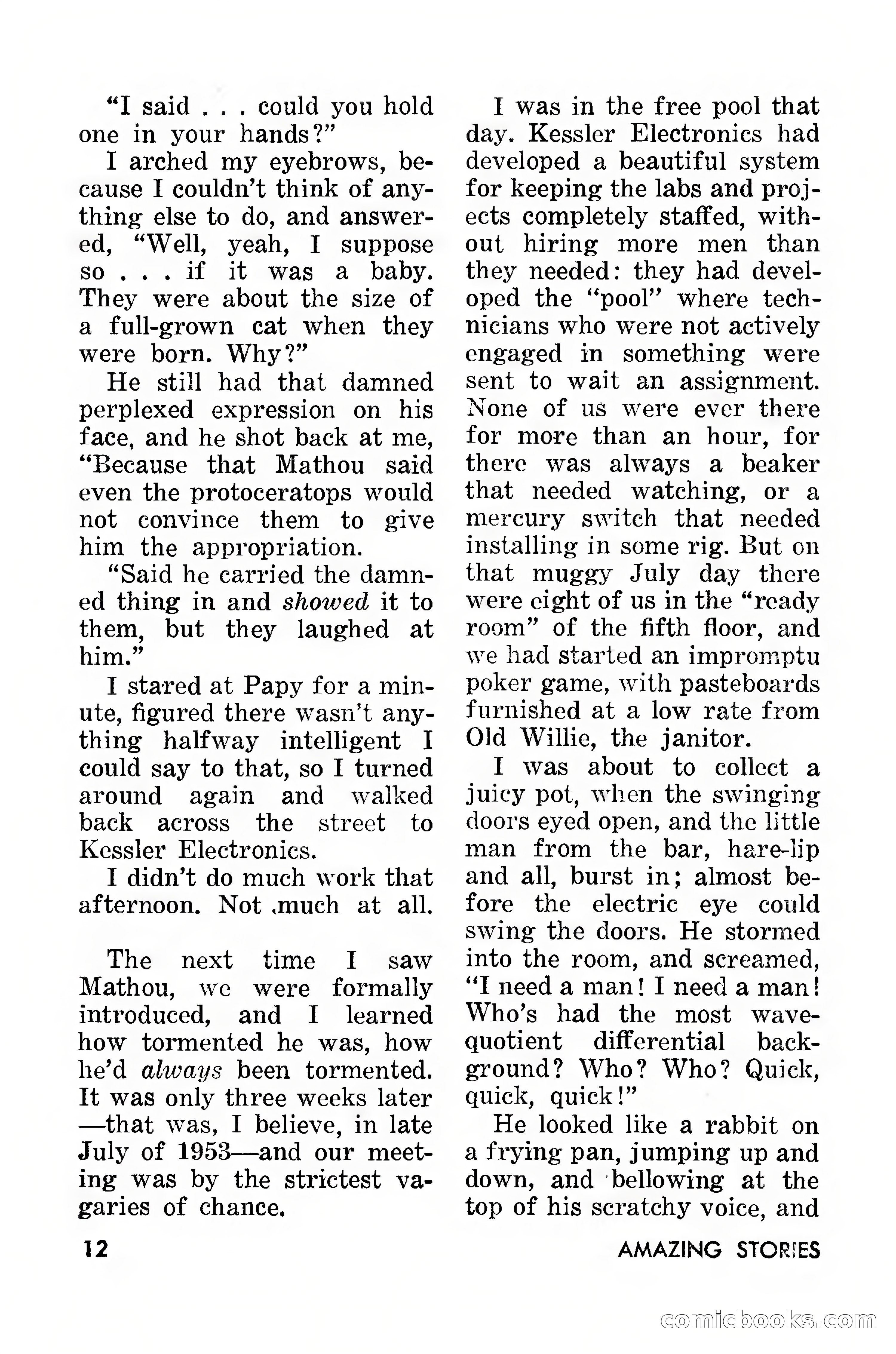 Amazing Stories, March 1957 — page 12 of 132
