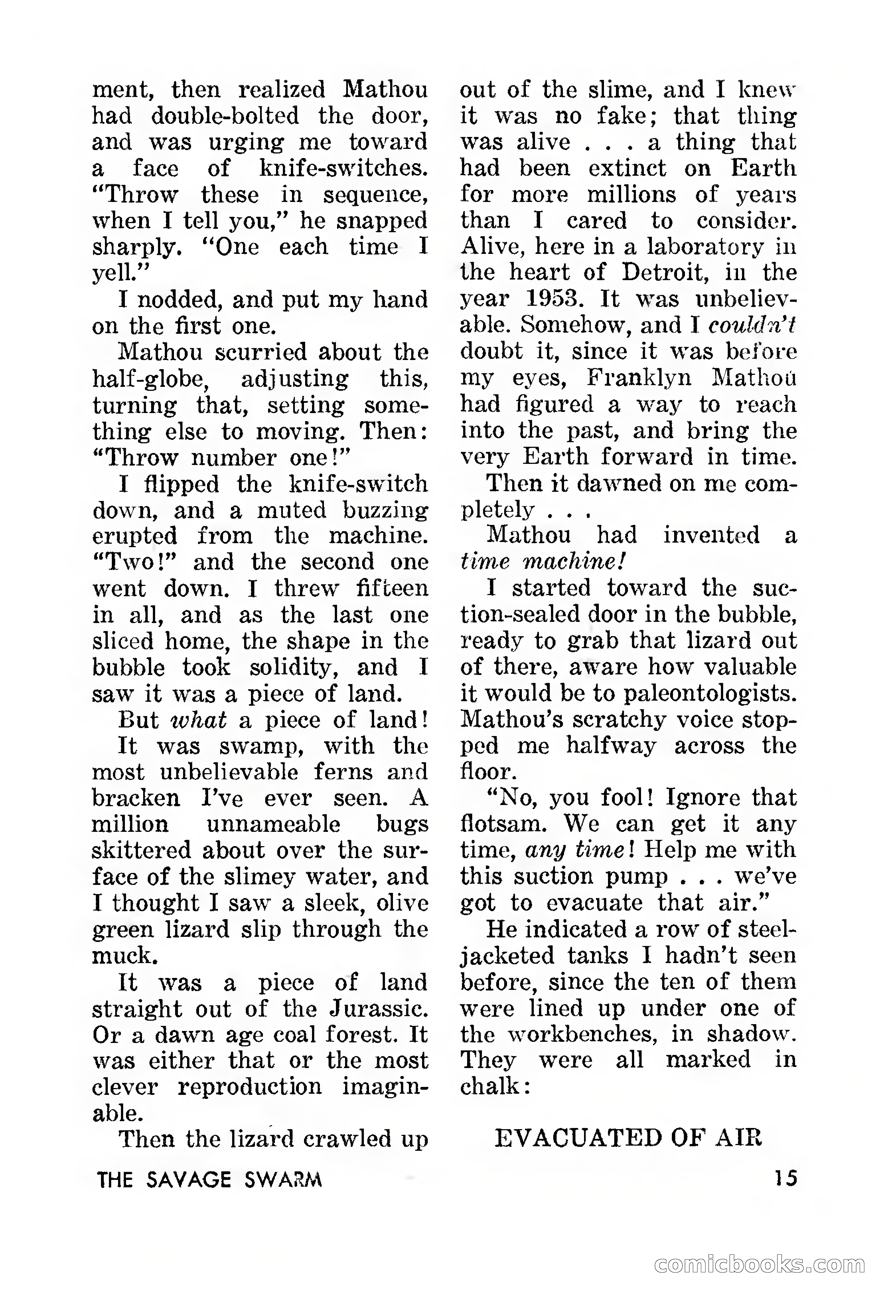 Amazing Stories, March 1957 — page 15 of 132