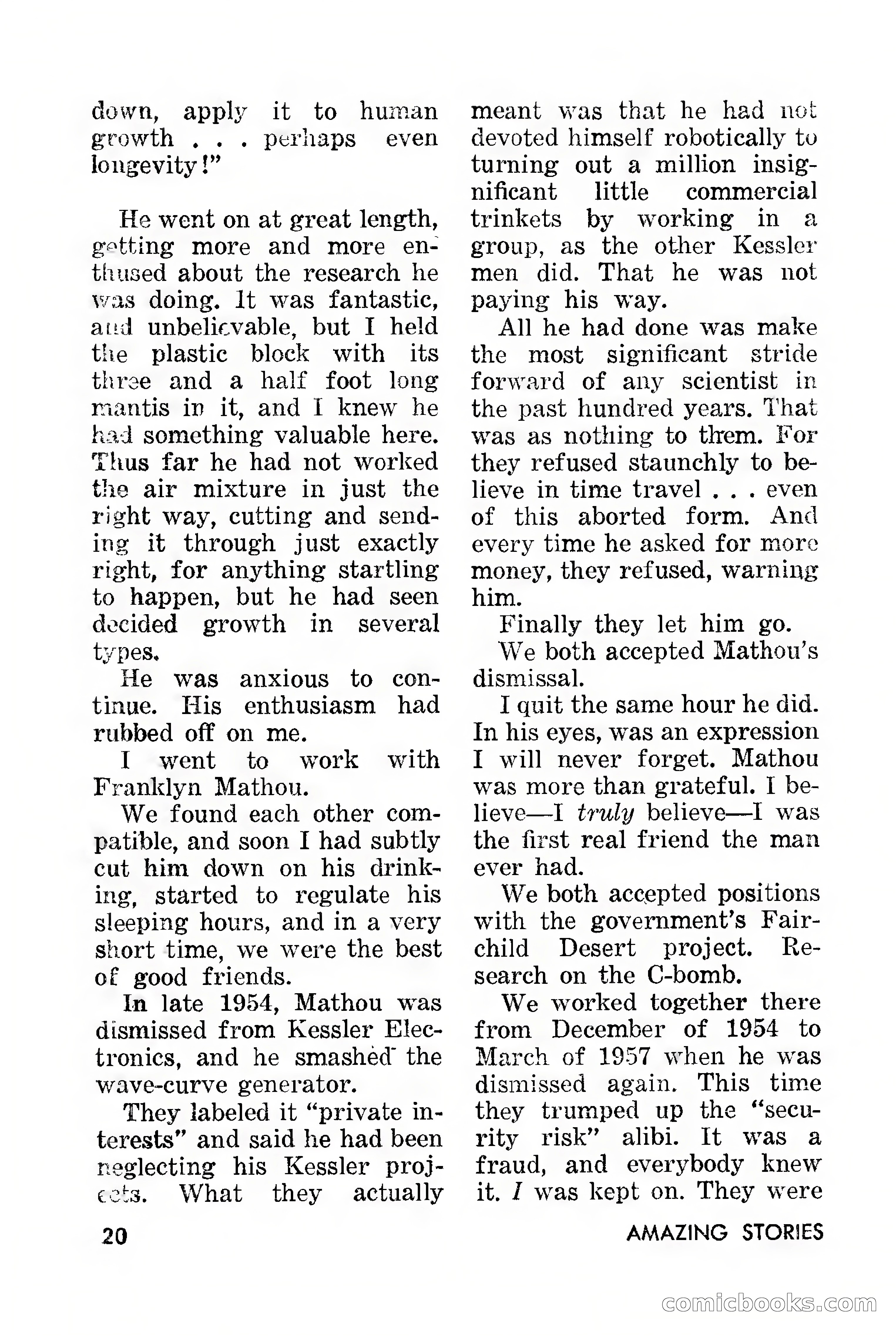 Amazing Stories, March 1957 — page 20 of 132