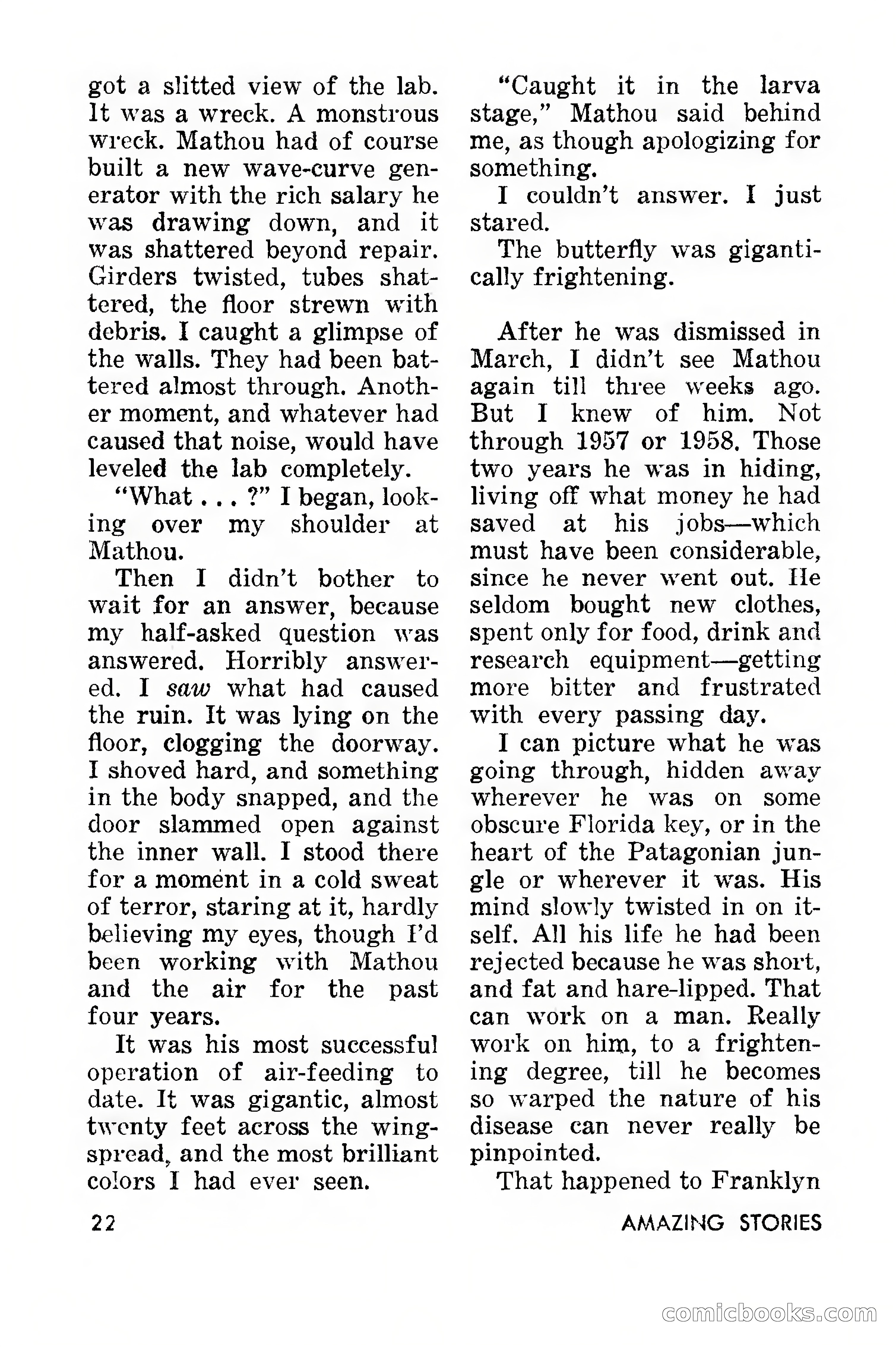 Amazing Stories, March 1957 — page 22 of 132