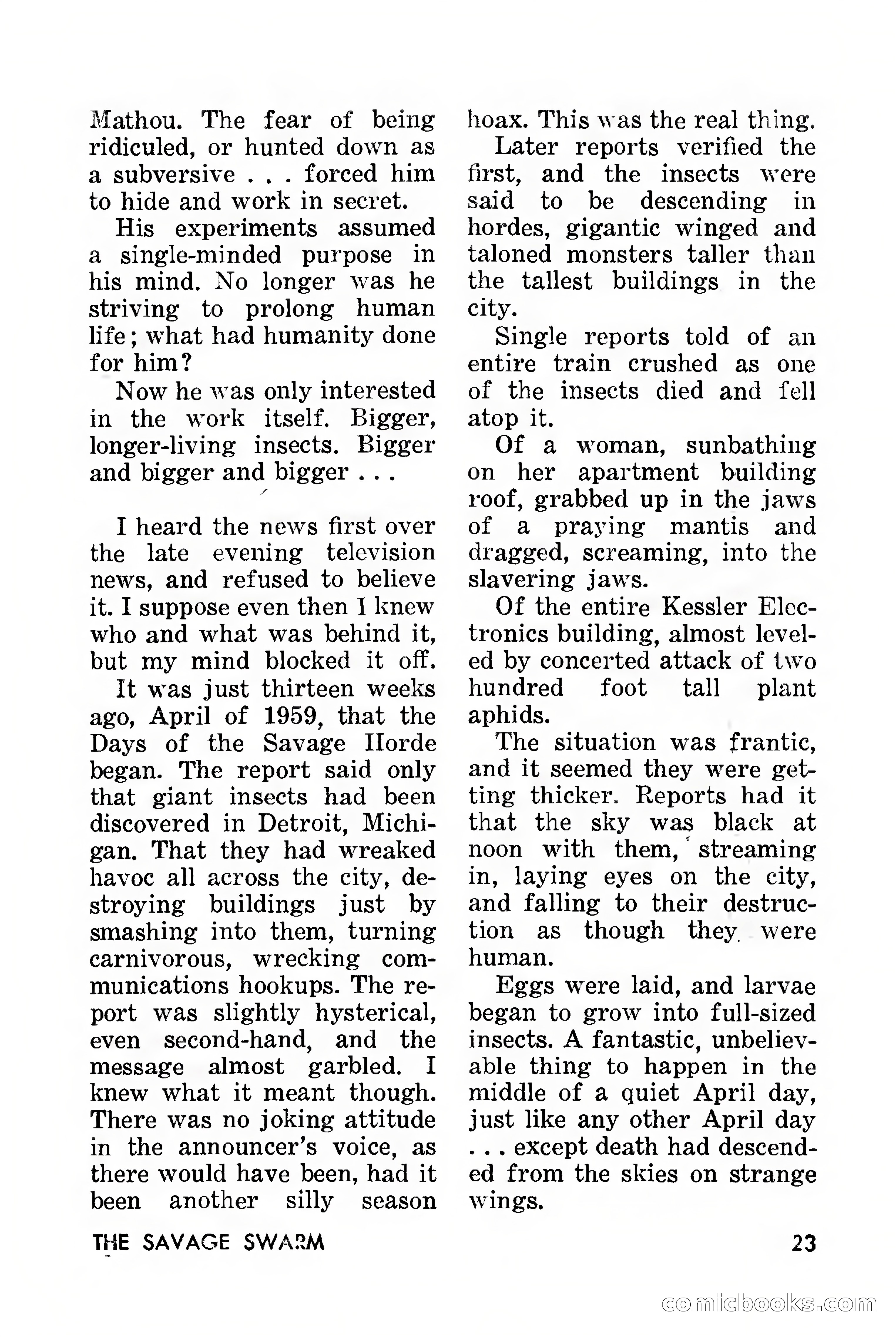 Amazing Stories, March 1957 — page 23 of 132