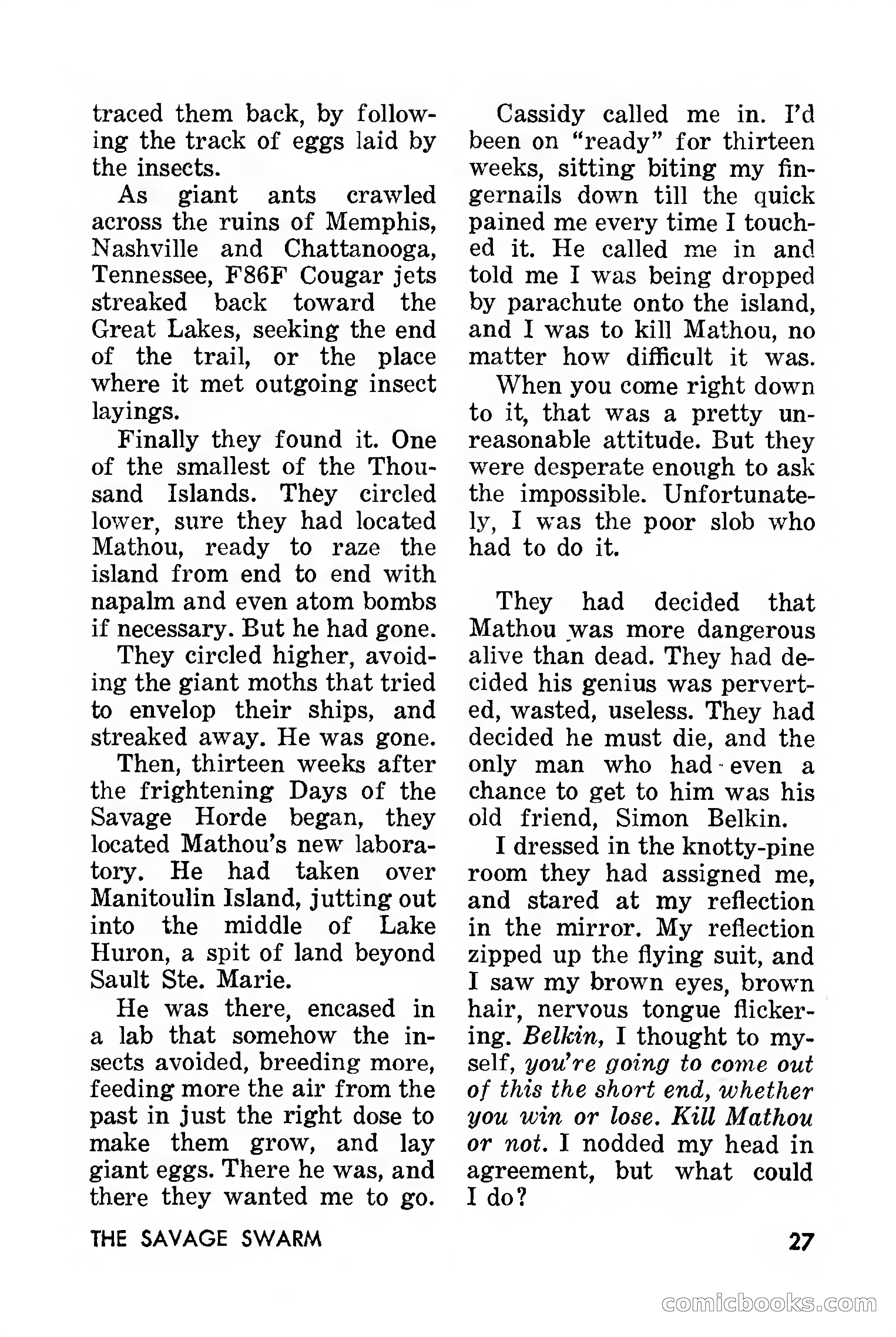 Amazing Stories, March 1957 — page 27 of 132