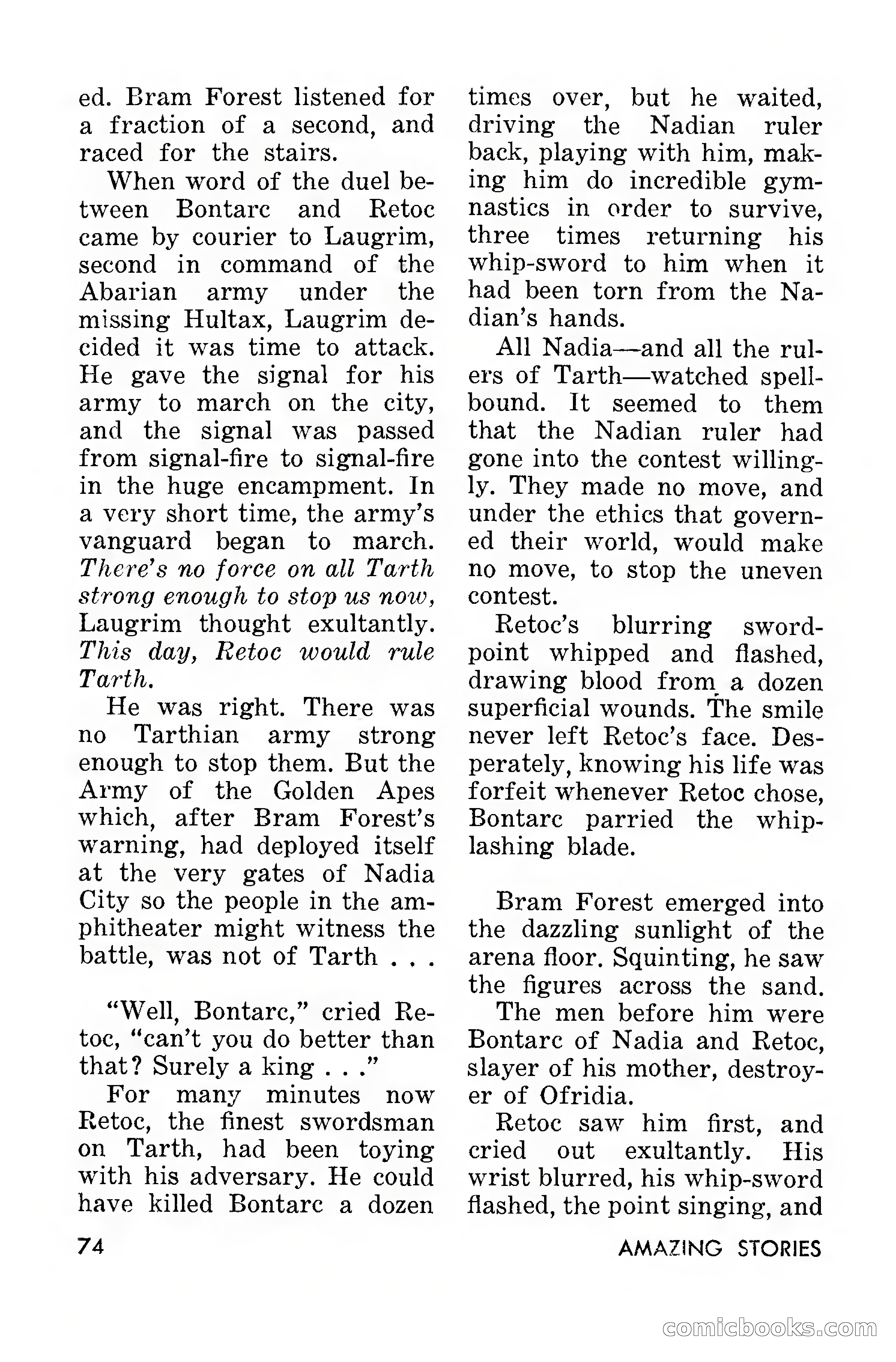 Amazing Stories, March 1957 — page 74 of 132