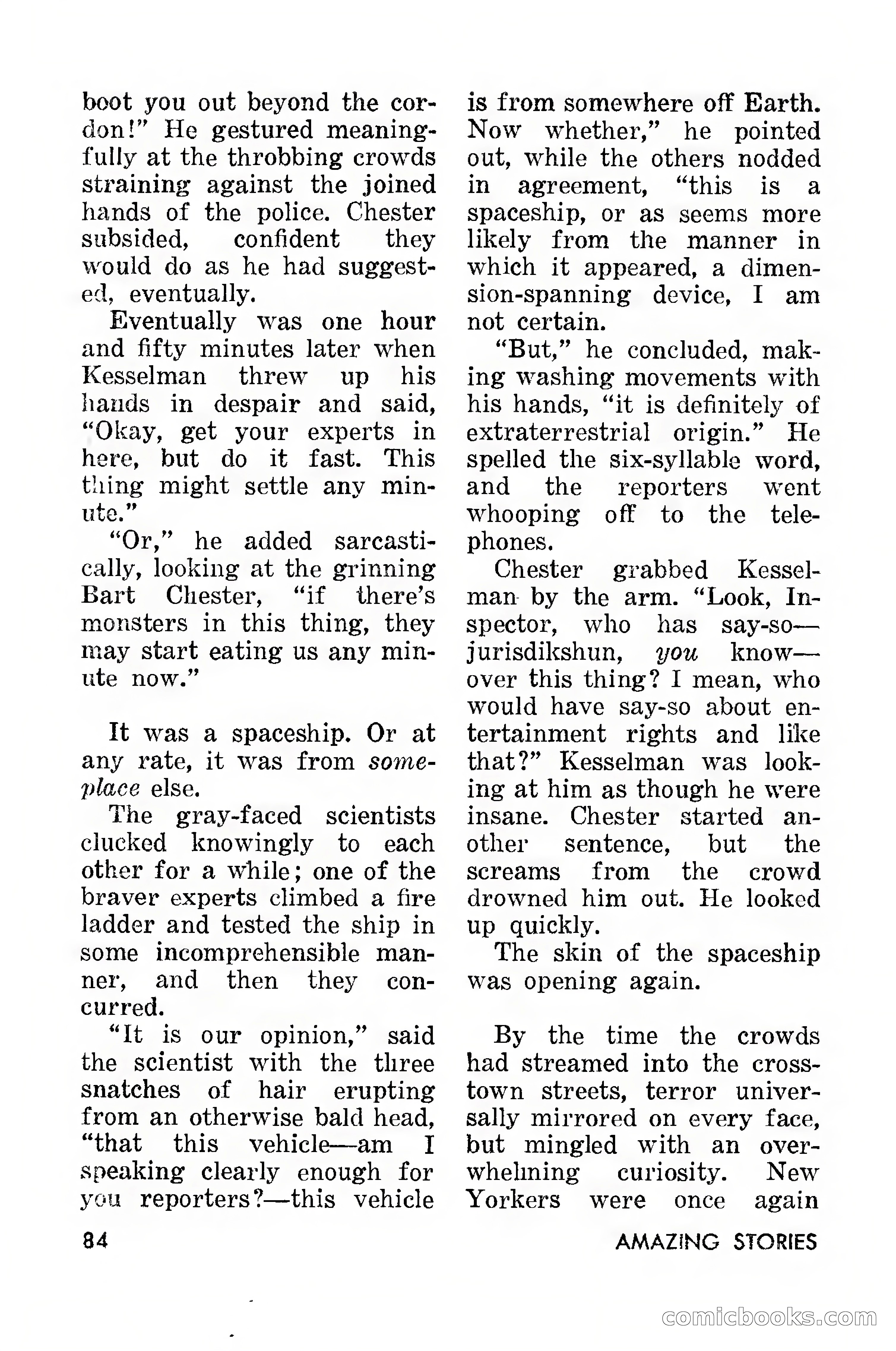 Amazing Stories, March 1957 — page 84 of 132