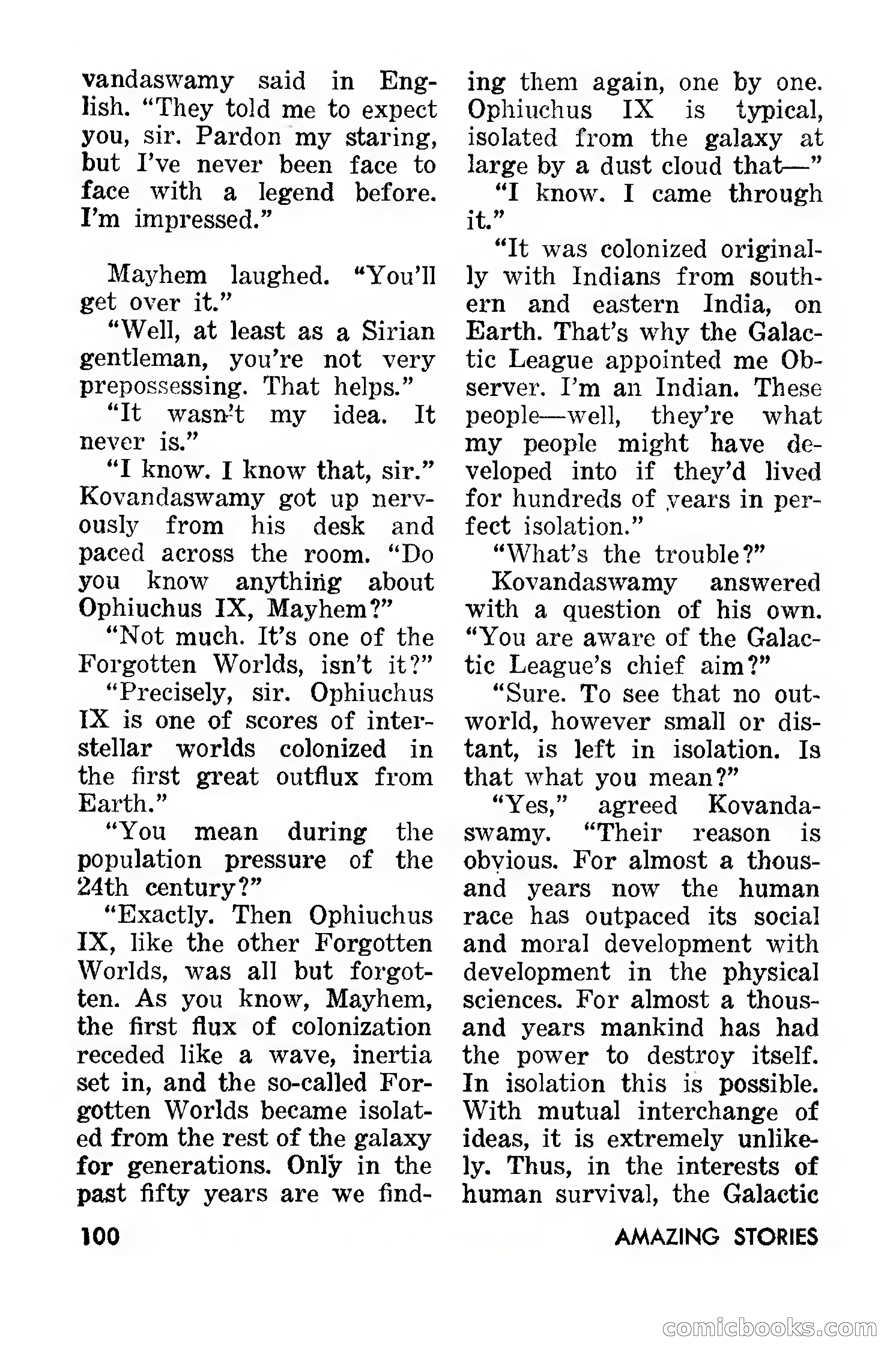 Amazing Stories, March 1957 — page 100 of 132