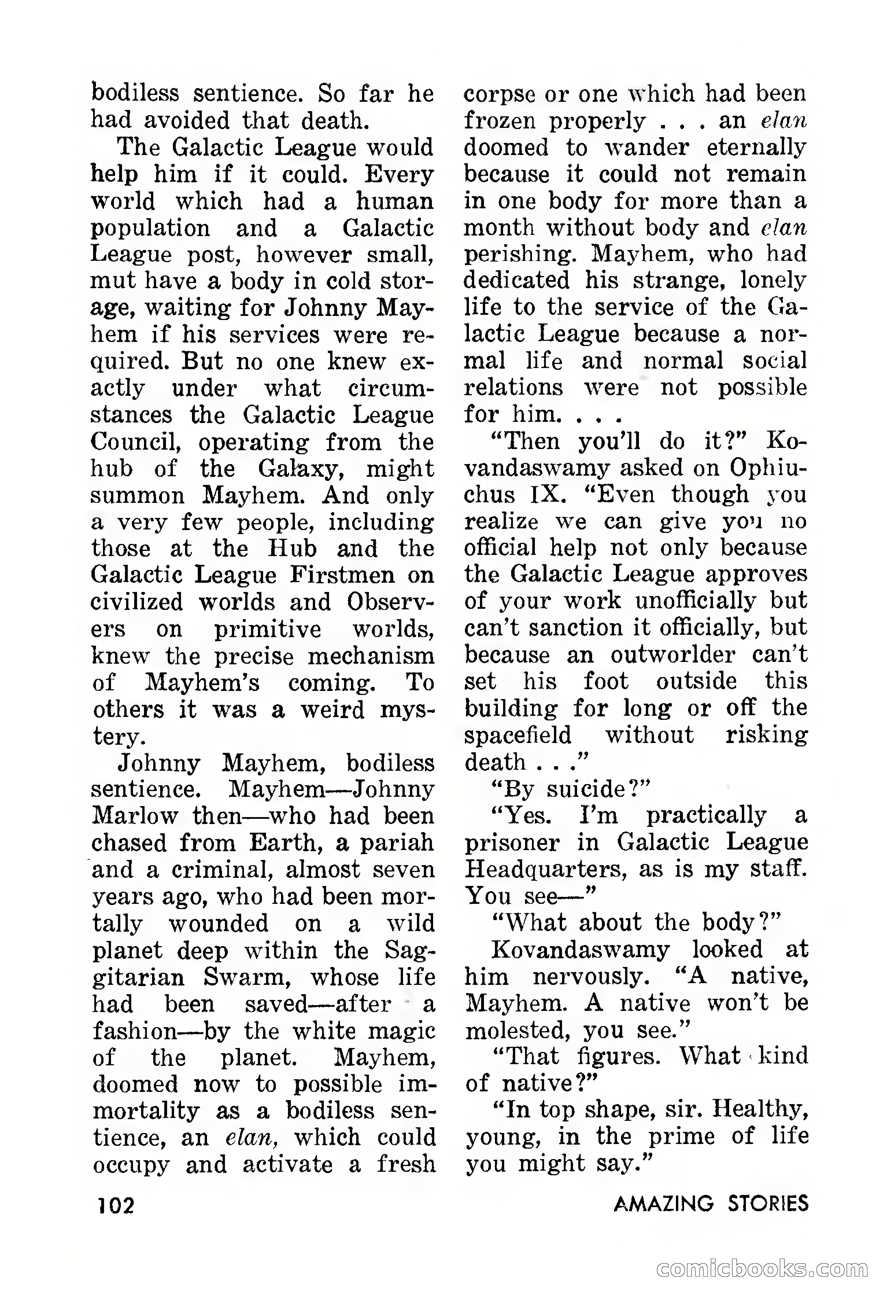 Amazing Stories, March 1957 — page 102 of 132