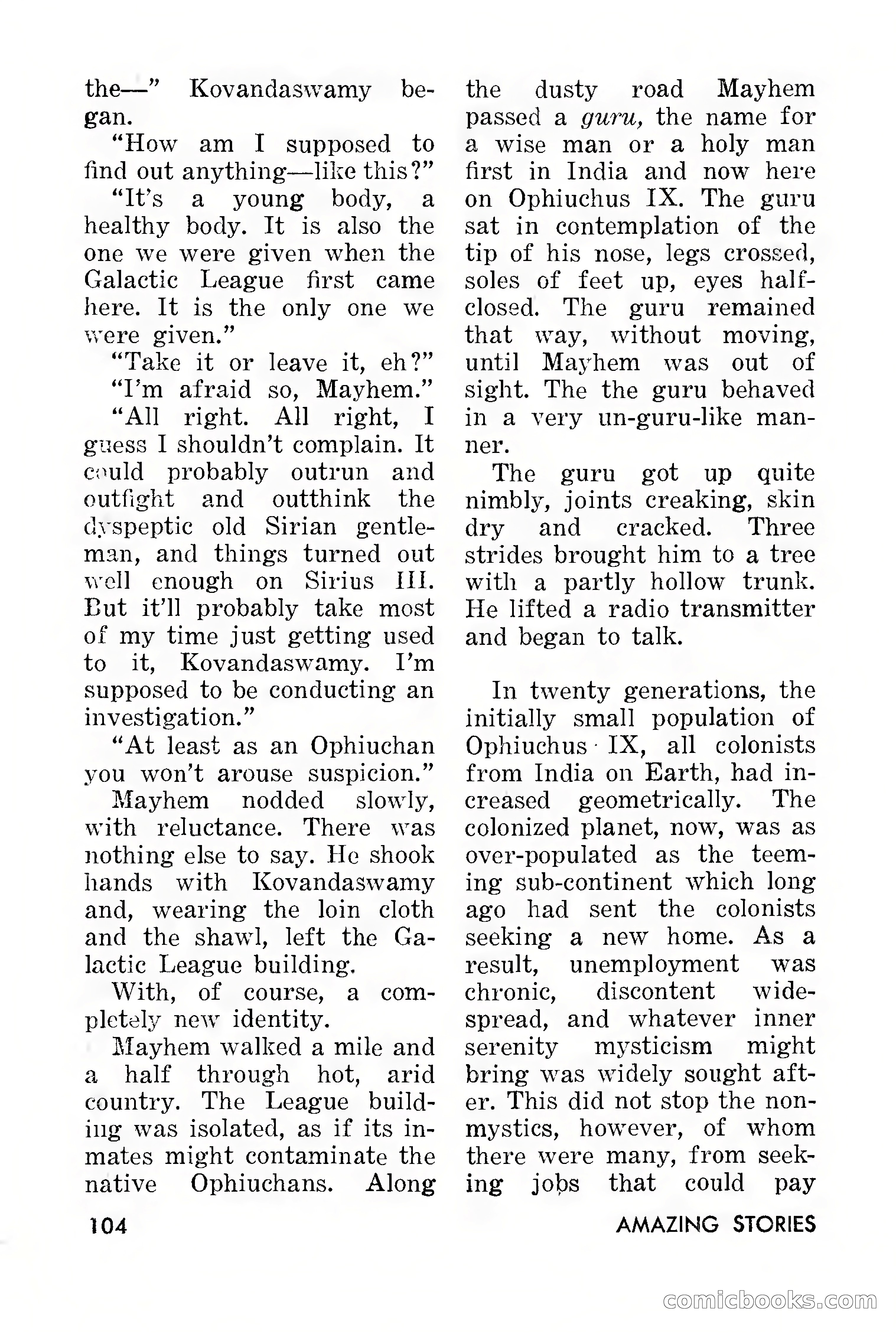 Amazing Stories, March 1957 — page 104 of 132