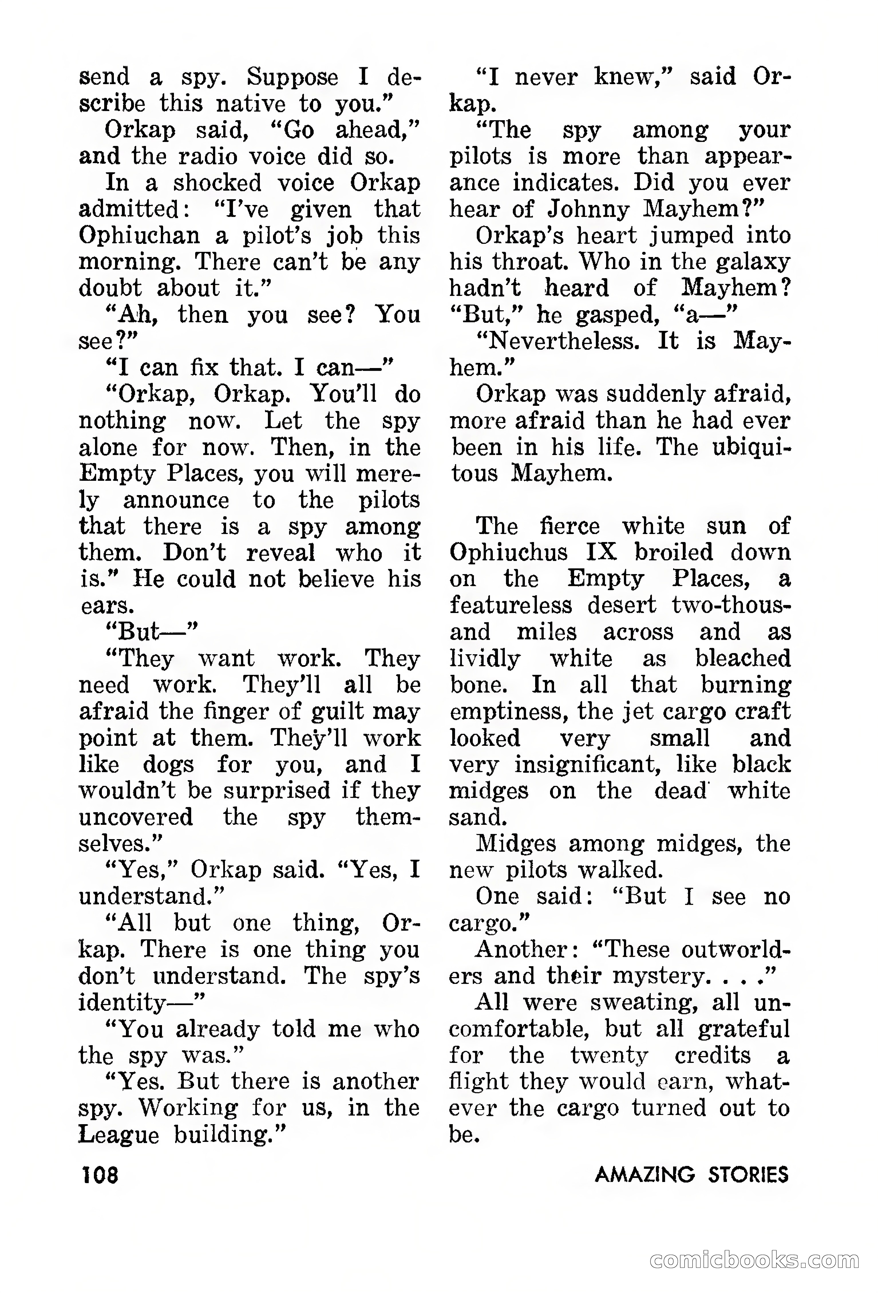 Amazing Stories, March 1957 — page 108 of 132