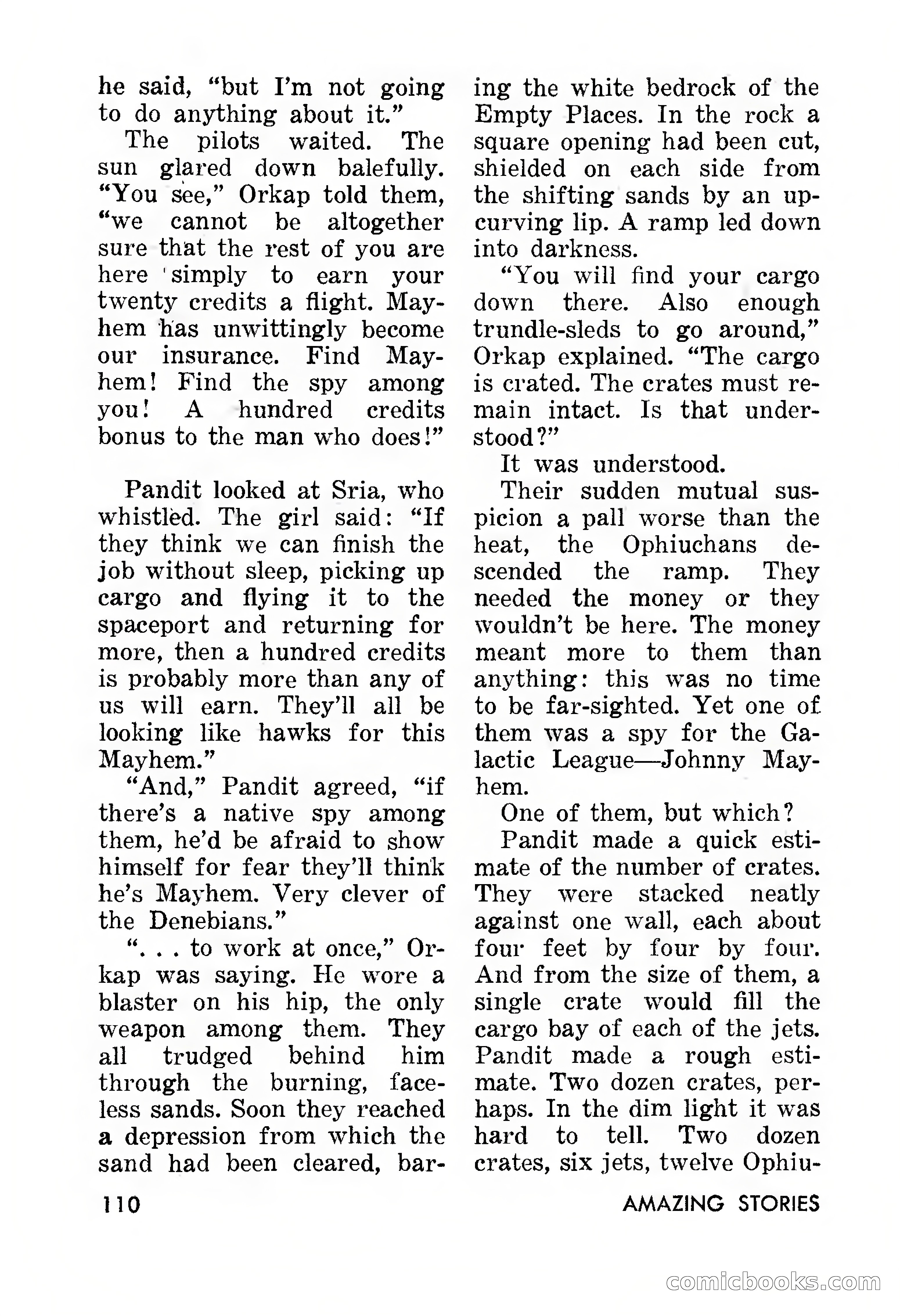 Amazing Stories, March 1957 — page 110 of 132