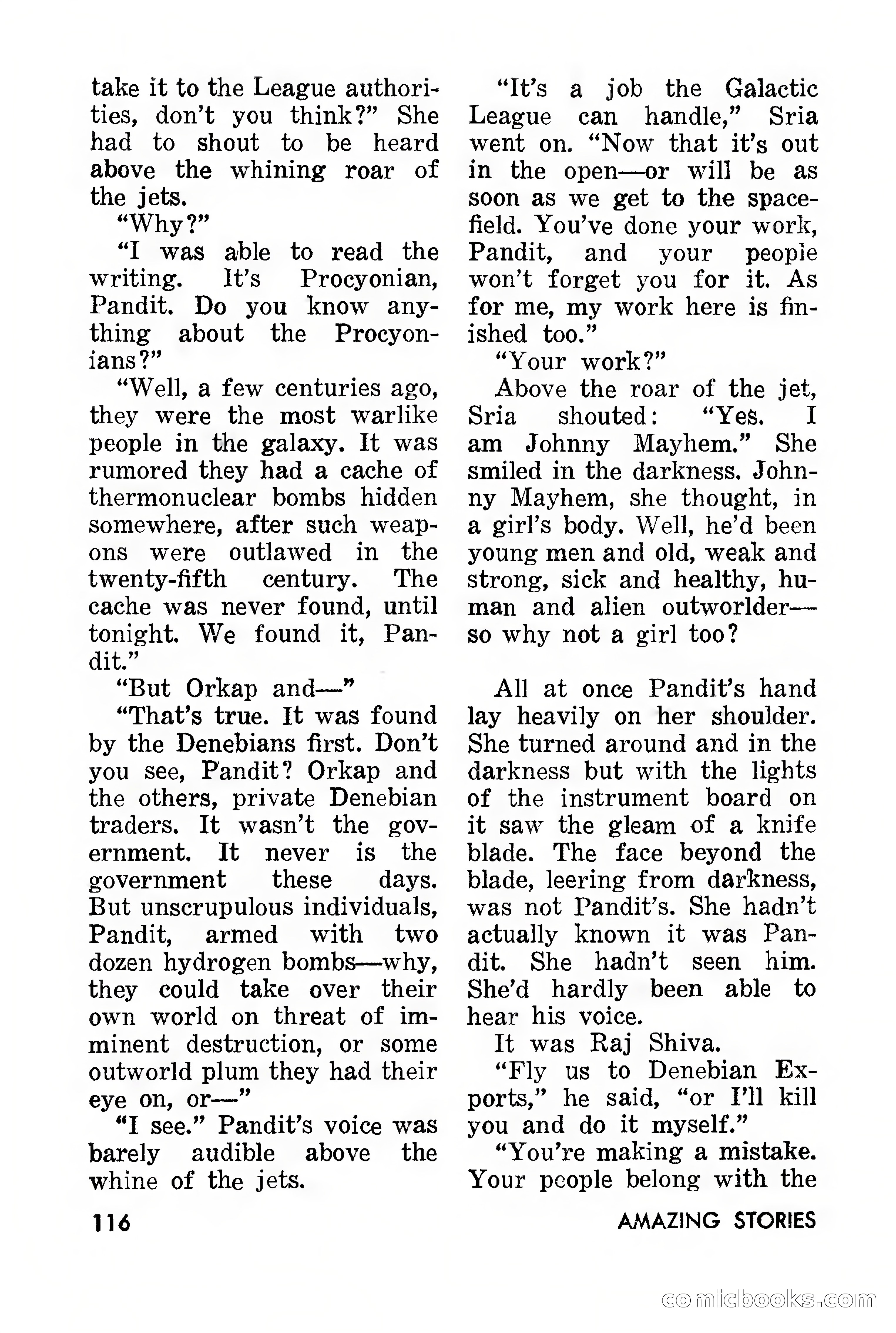 Amazing Stories, March 1957 — page 116 of 132
