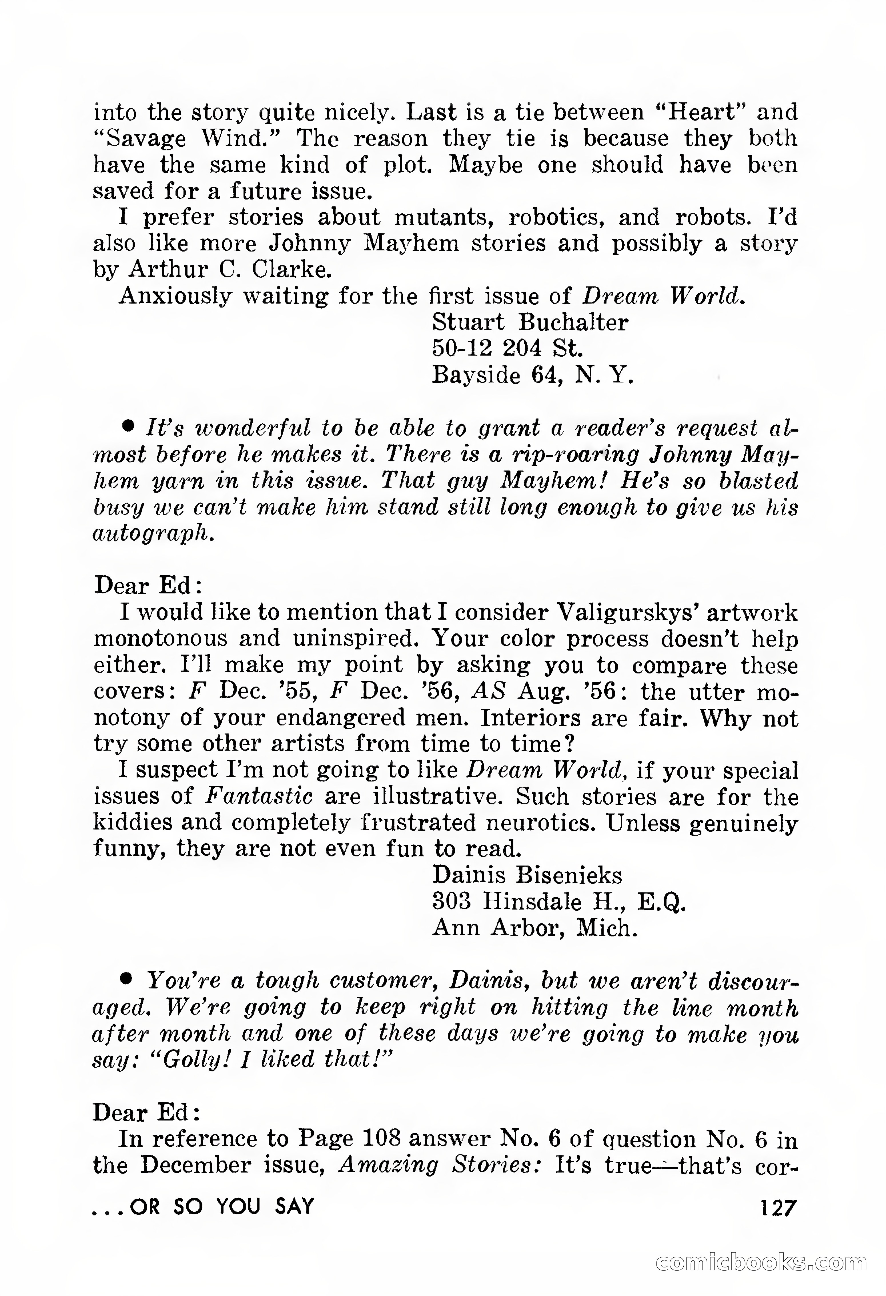 Amazing Stories, March 1957 — page 127 of 132