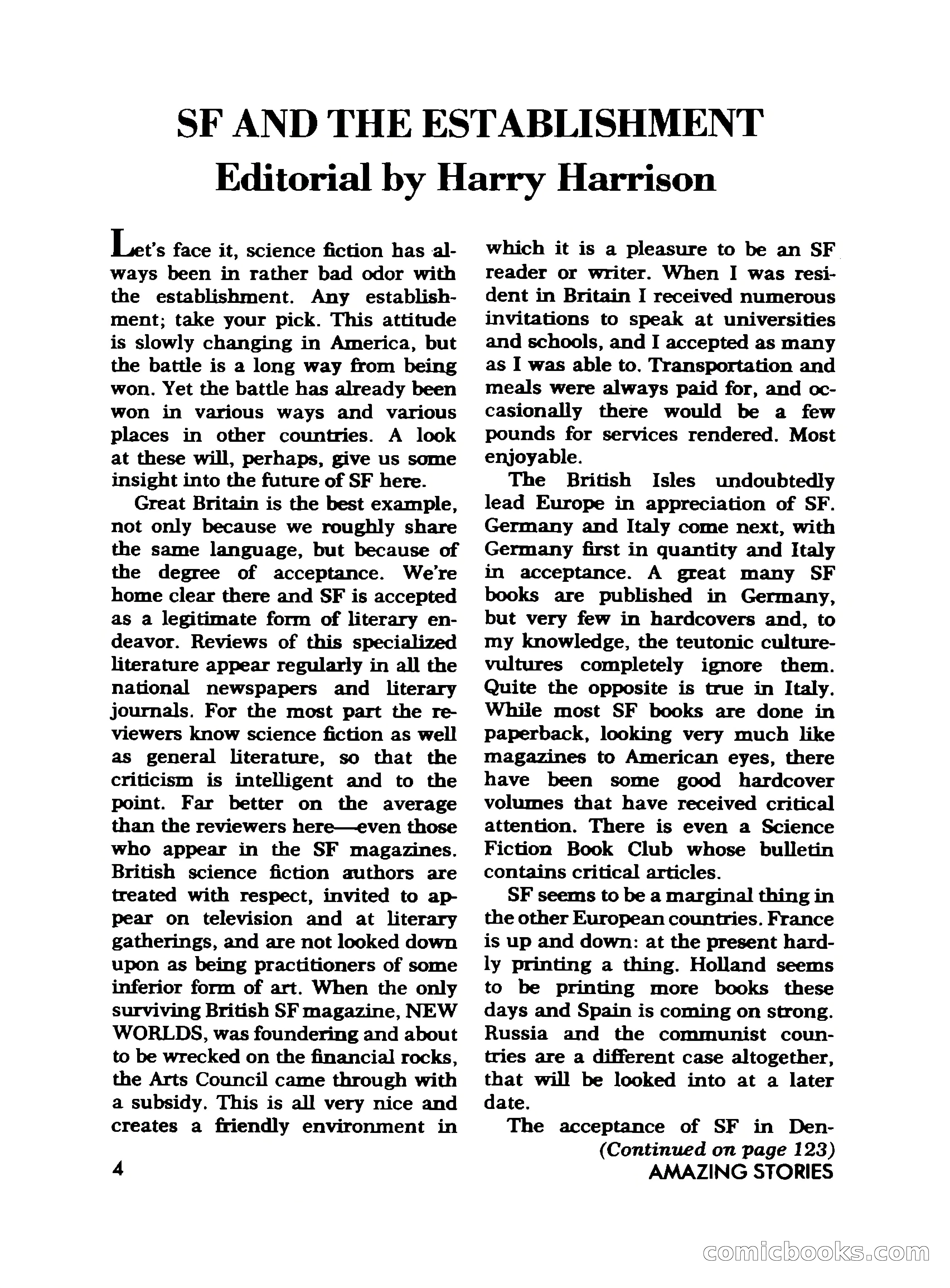 Amazing Stories, November 1968 — page 4 of 148