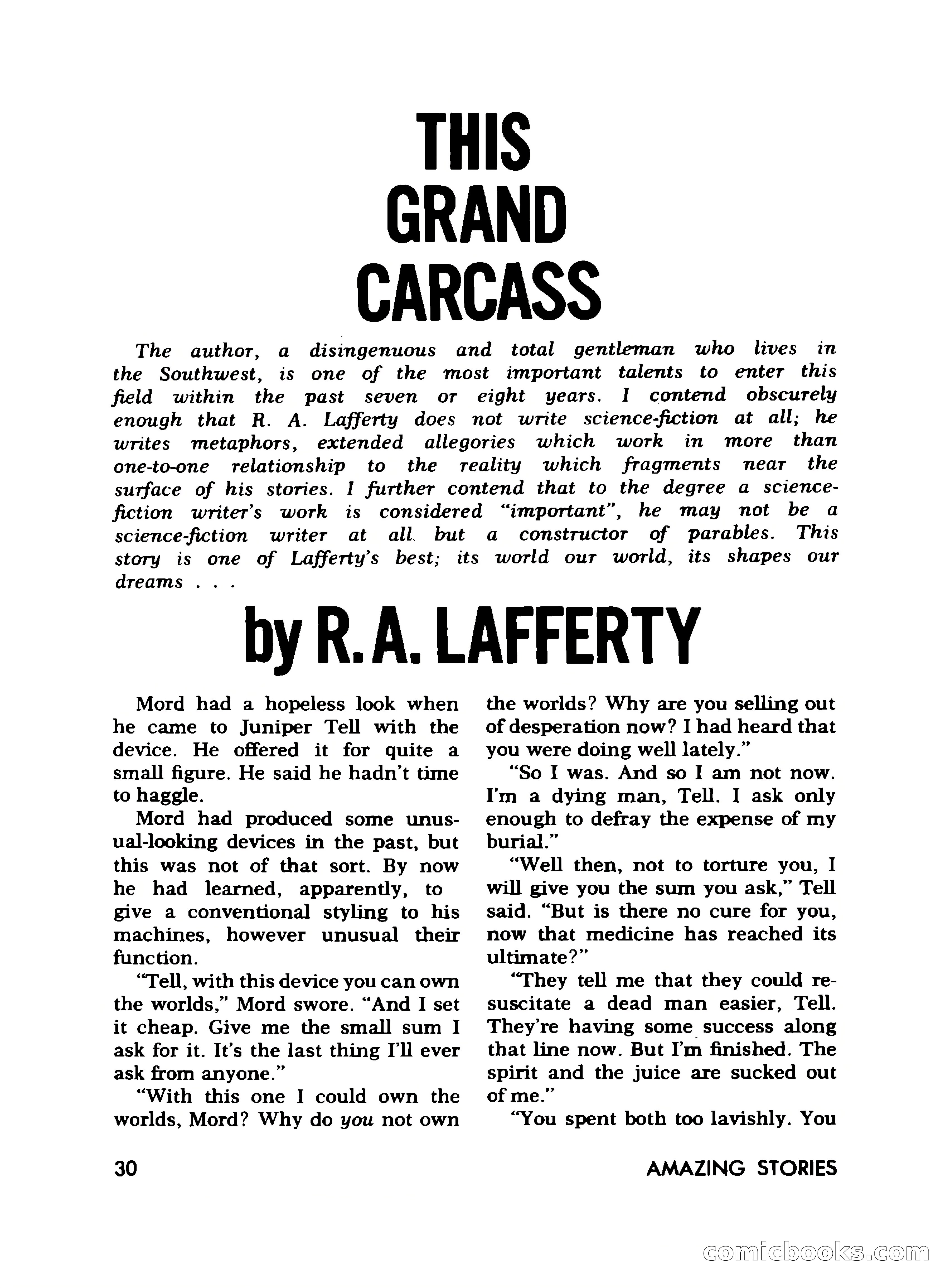 Amazing Stories, November 1968 — page 30 of 148