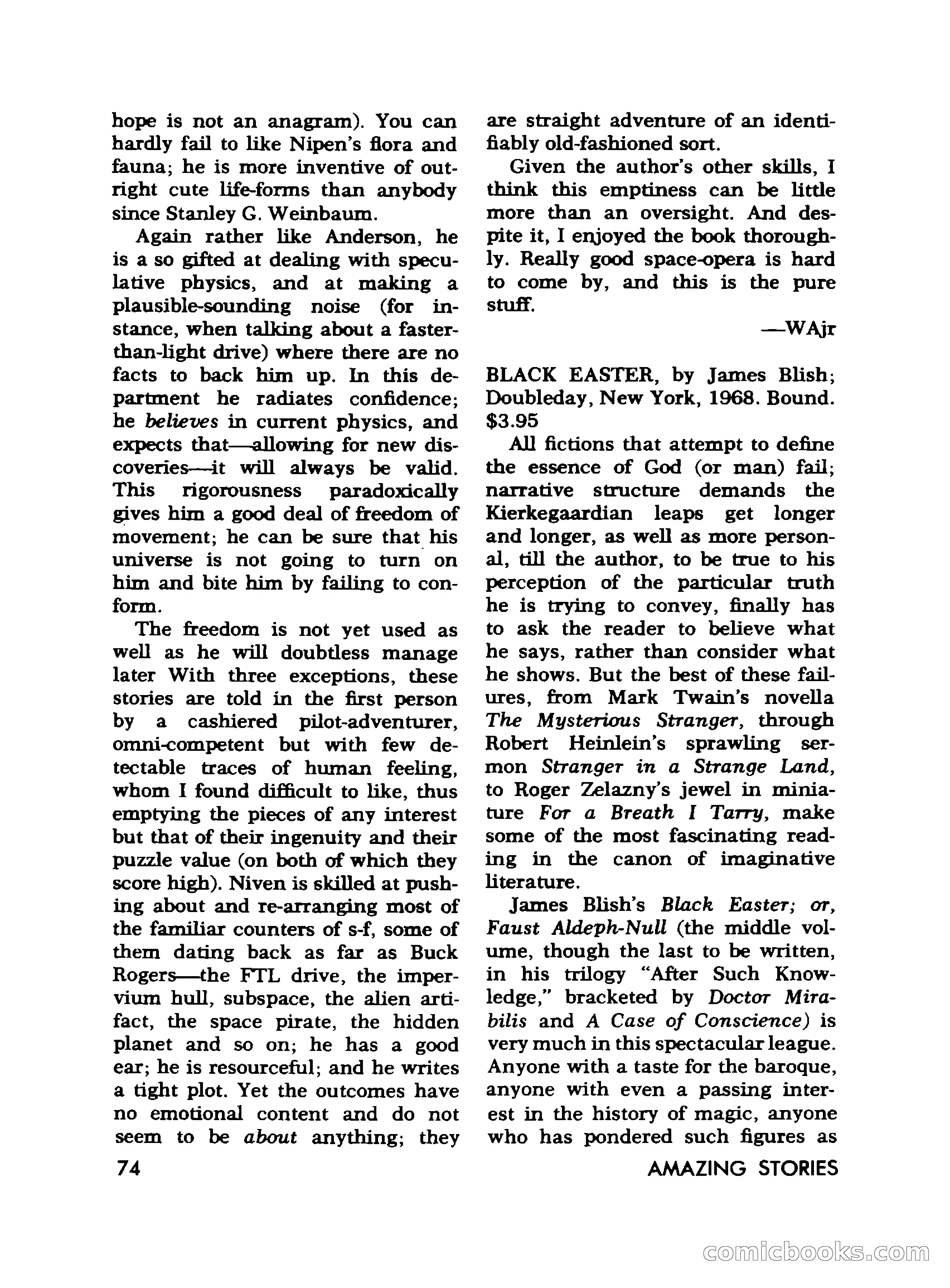 Amazing Stories, November 1968 — page 74 of 148