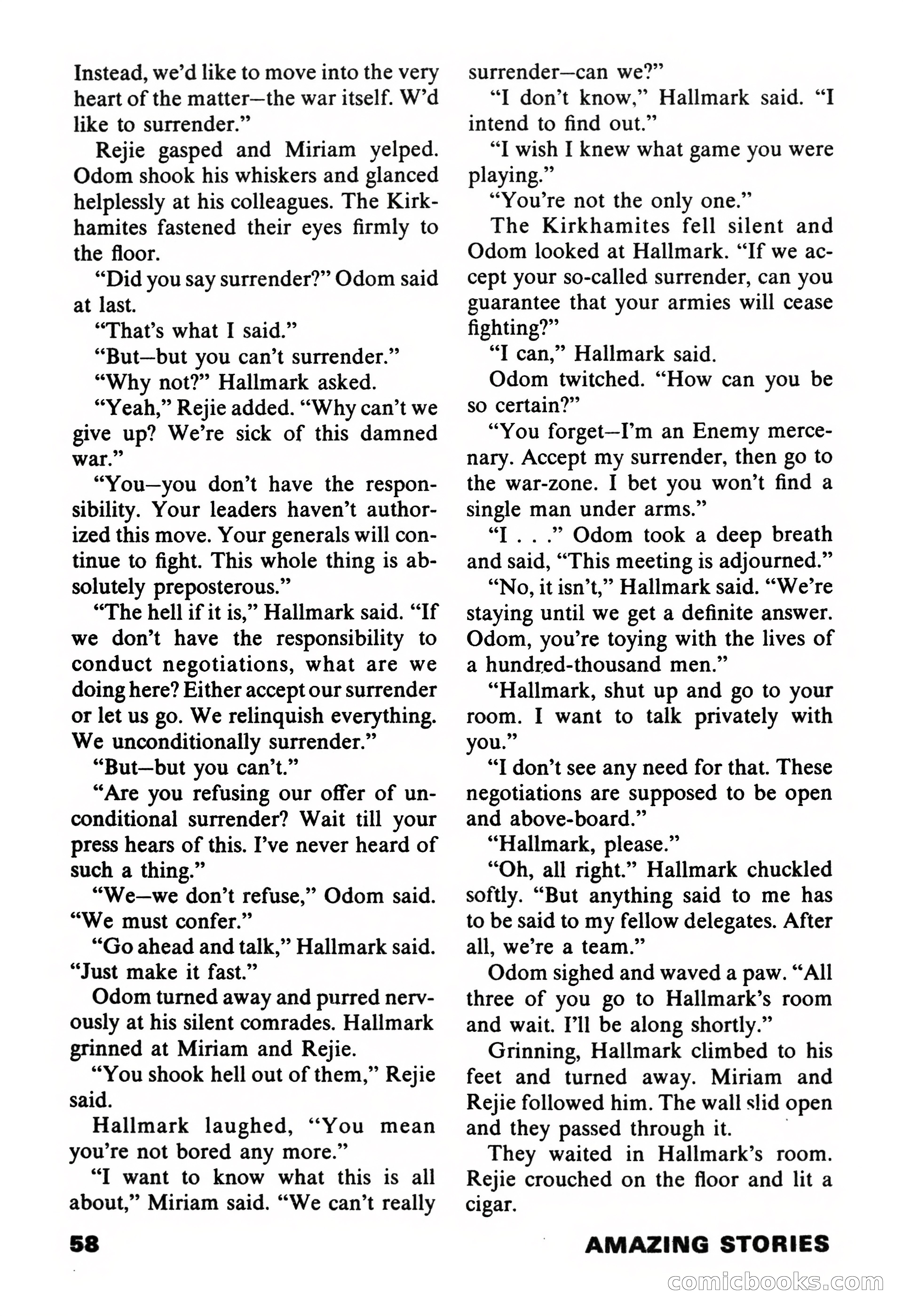 Amazing Stories, November 1971 — page 58 of 132