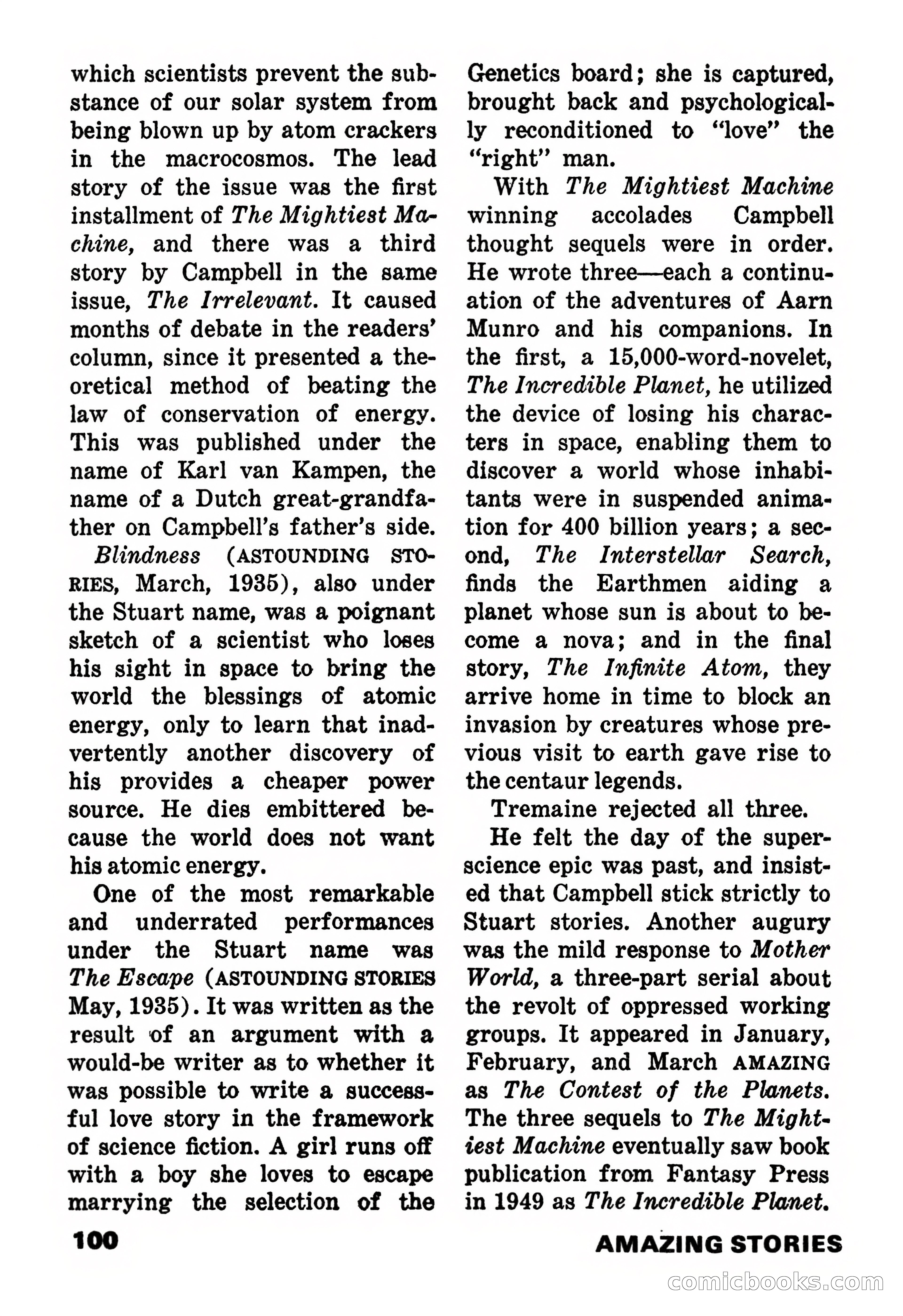 Amazing Stories, November 1971 — page 100 of 132