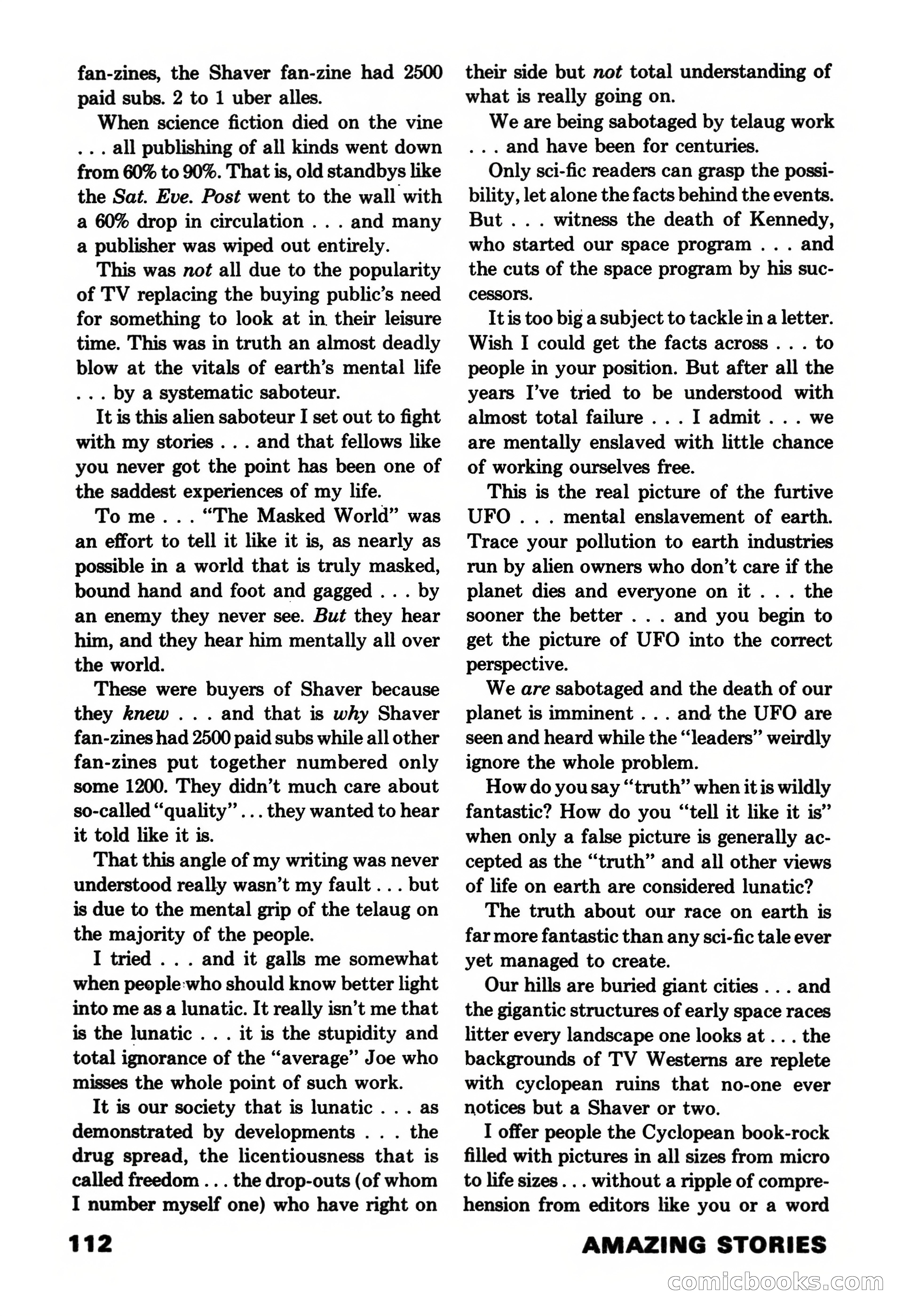 Amazing Stories, November 1971 — page 112 of 132
