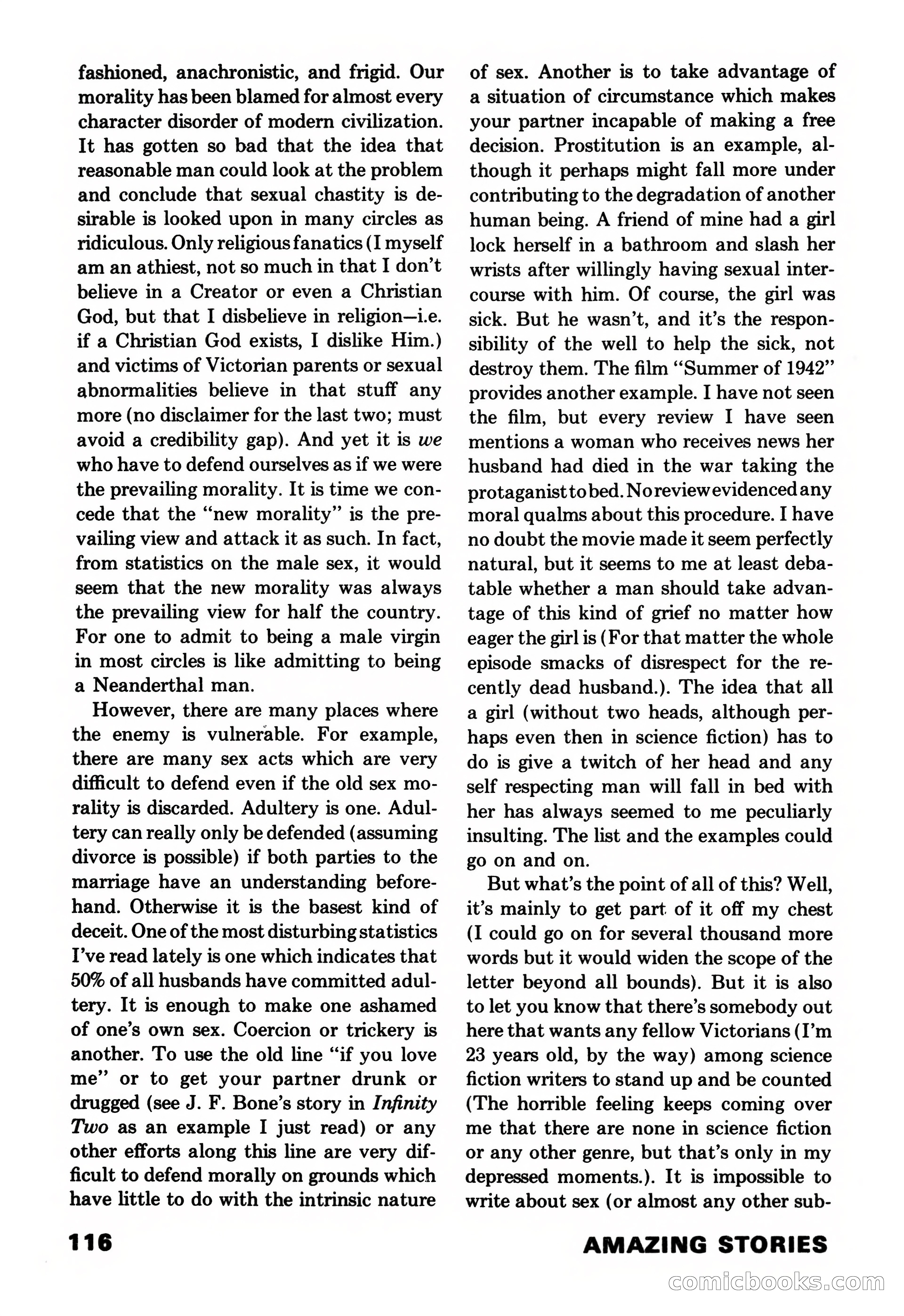 Amazing Stories, November 1971 — page 116 of 132