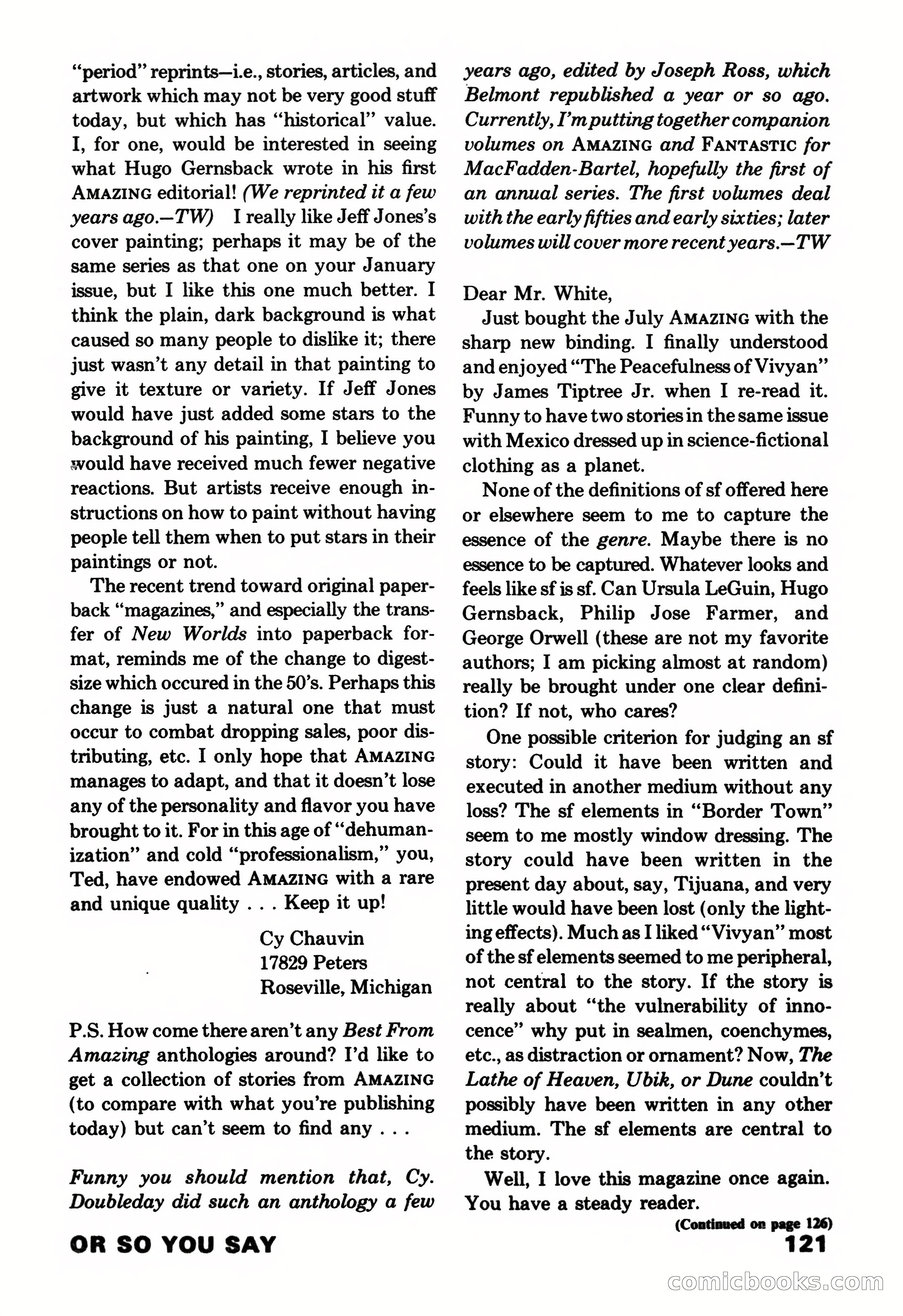 Amazing Stories, November 1971 — page 121 of 132