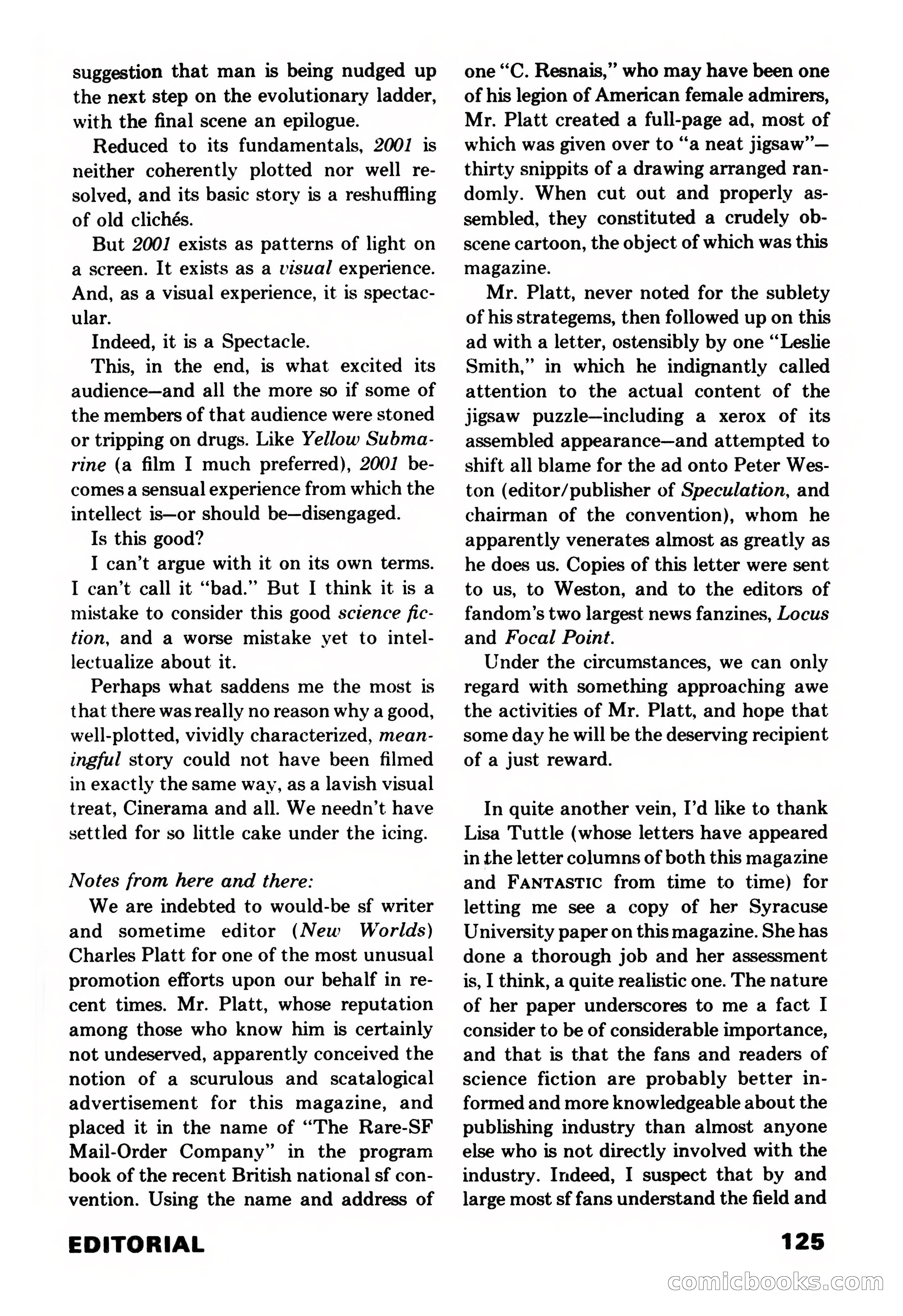 Amazing Stories, November 1971 — page 125 of 132