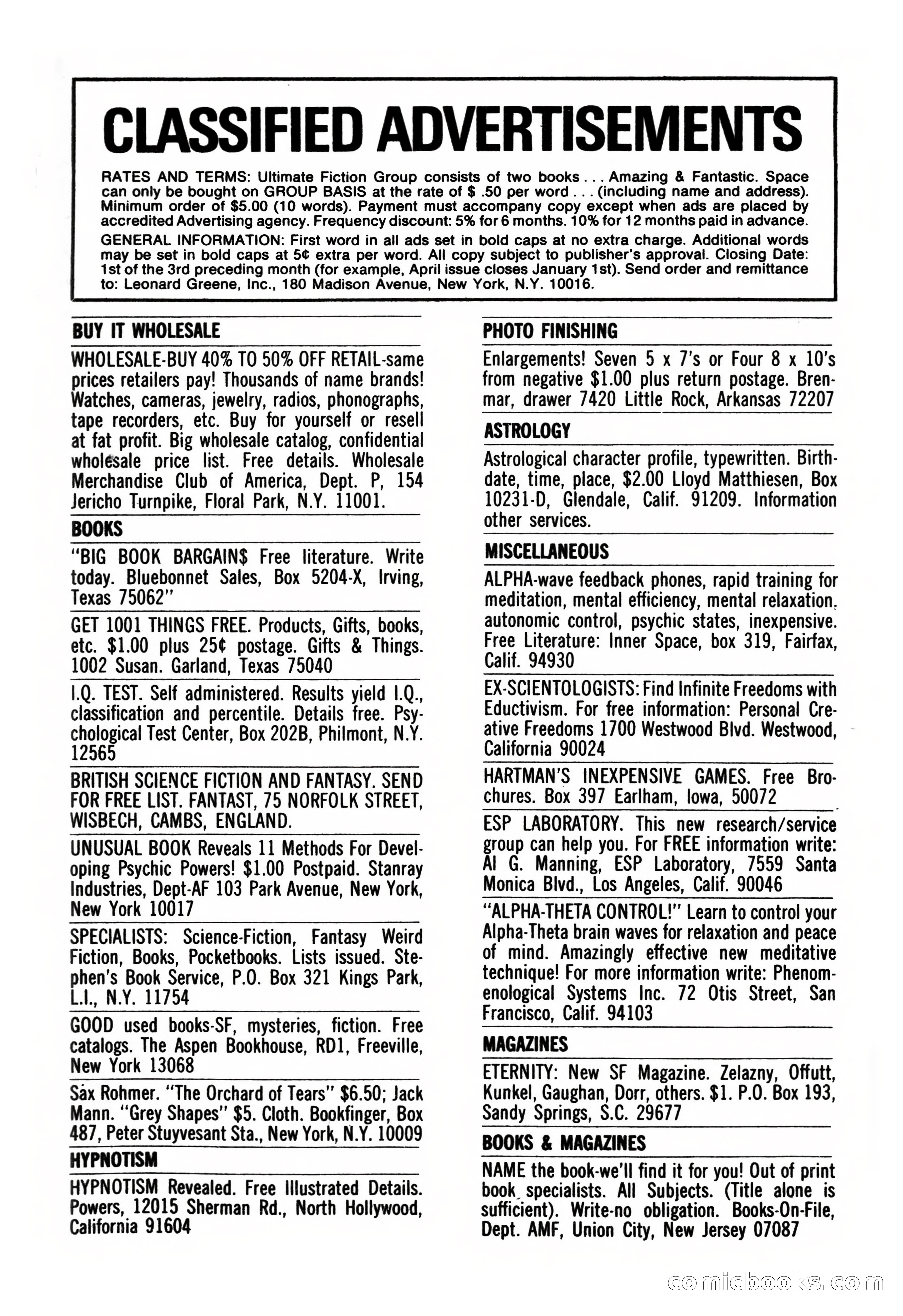Amazing Stories, November 1971 — page 129 of 132