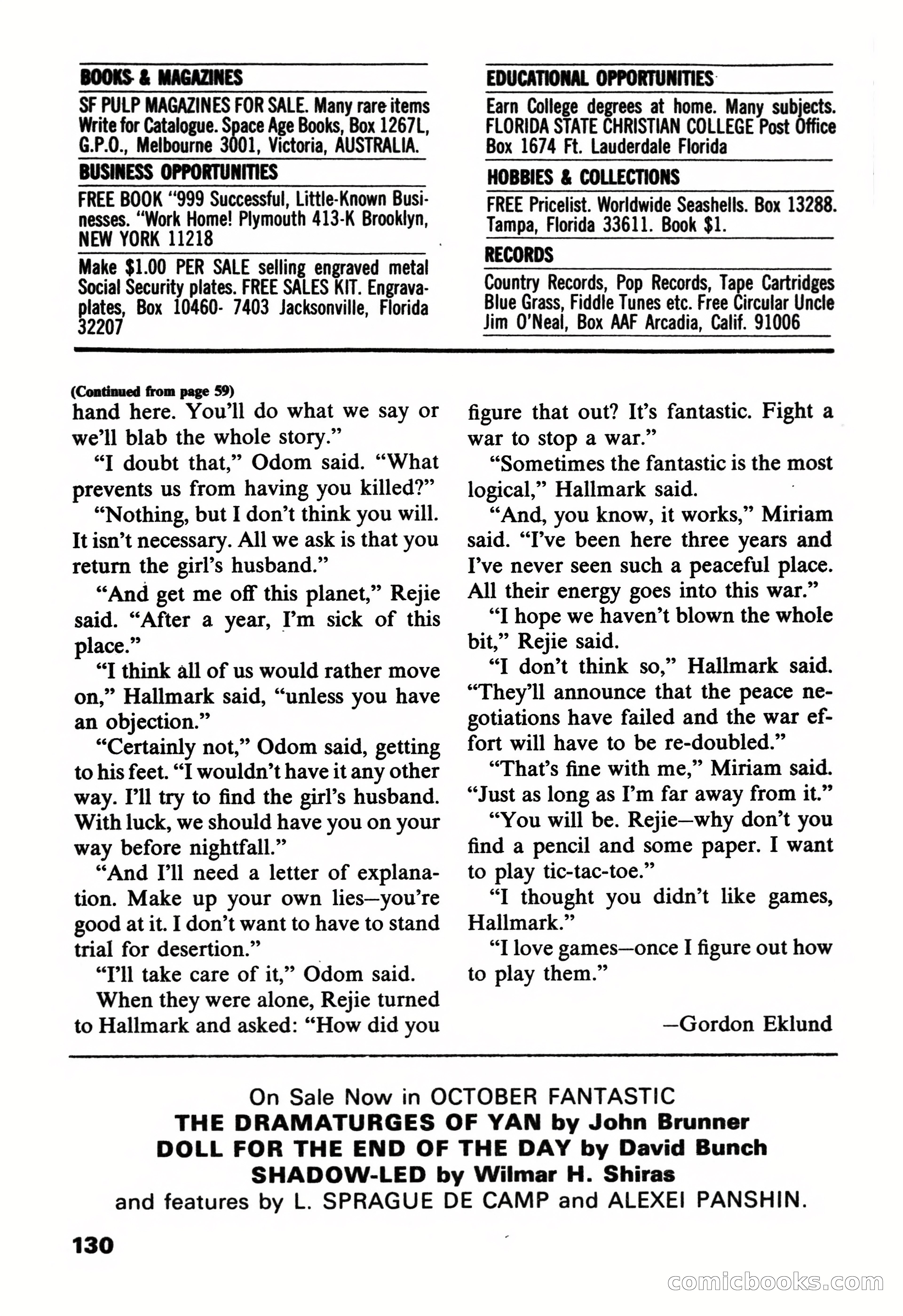 Amazing Stories, November 1971 — page 130 of 132
