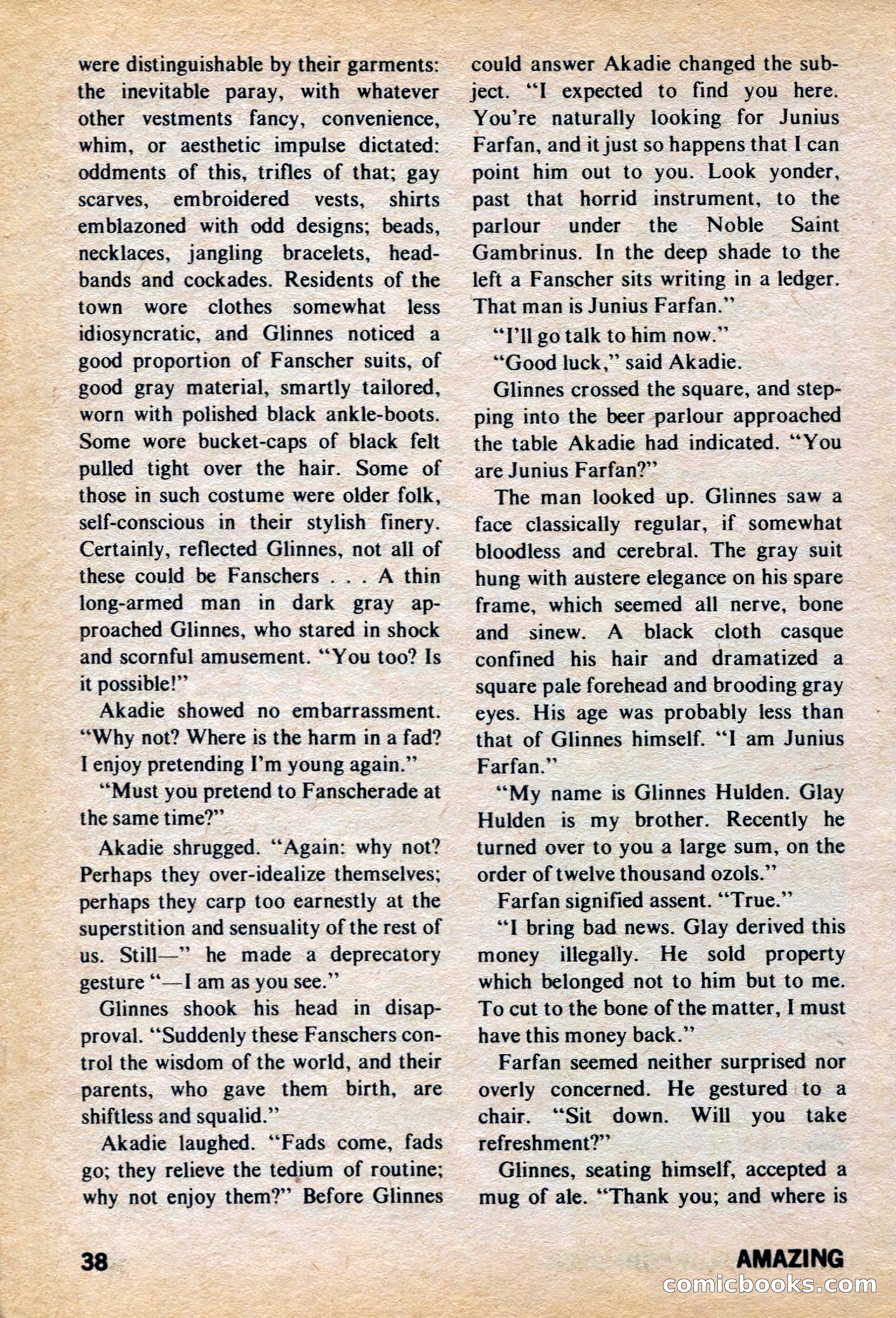 Amazing Stories, March 1973 — page 38 of 132