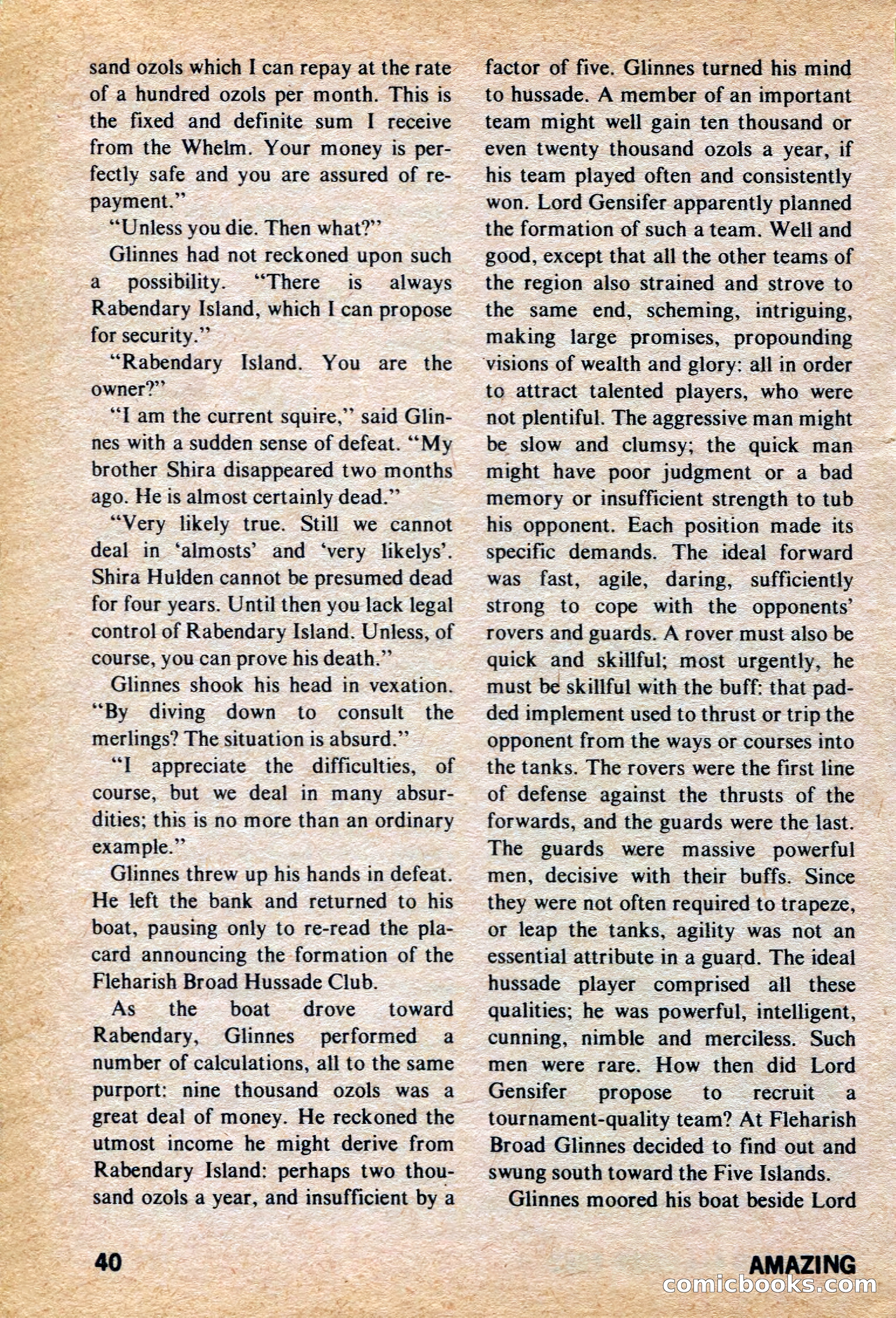 Amazing Stories, March 1973 — page 40 of 132