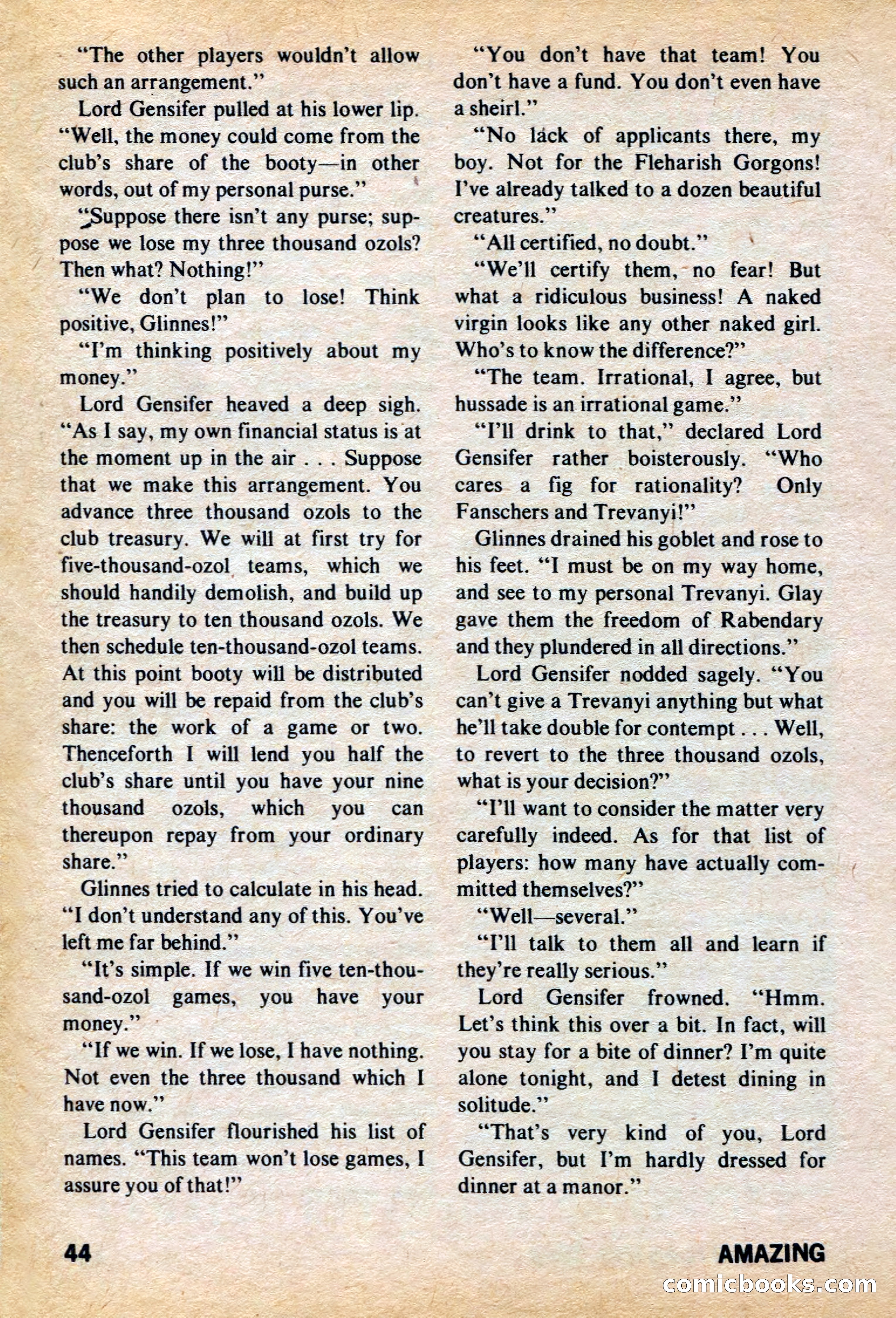 Amazing Stories, March 1973 — page 44 of 132