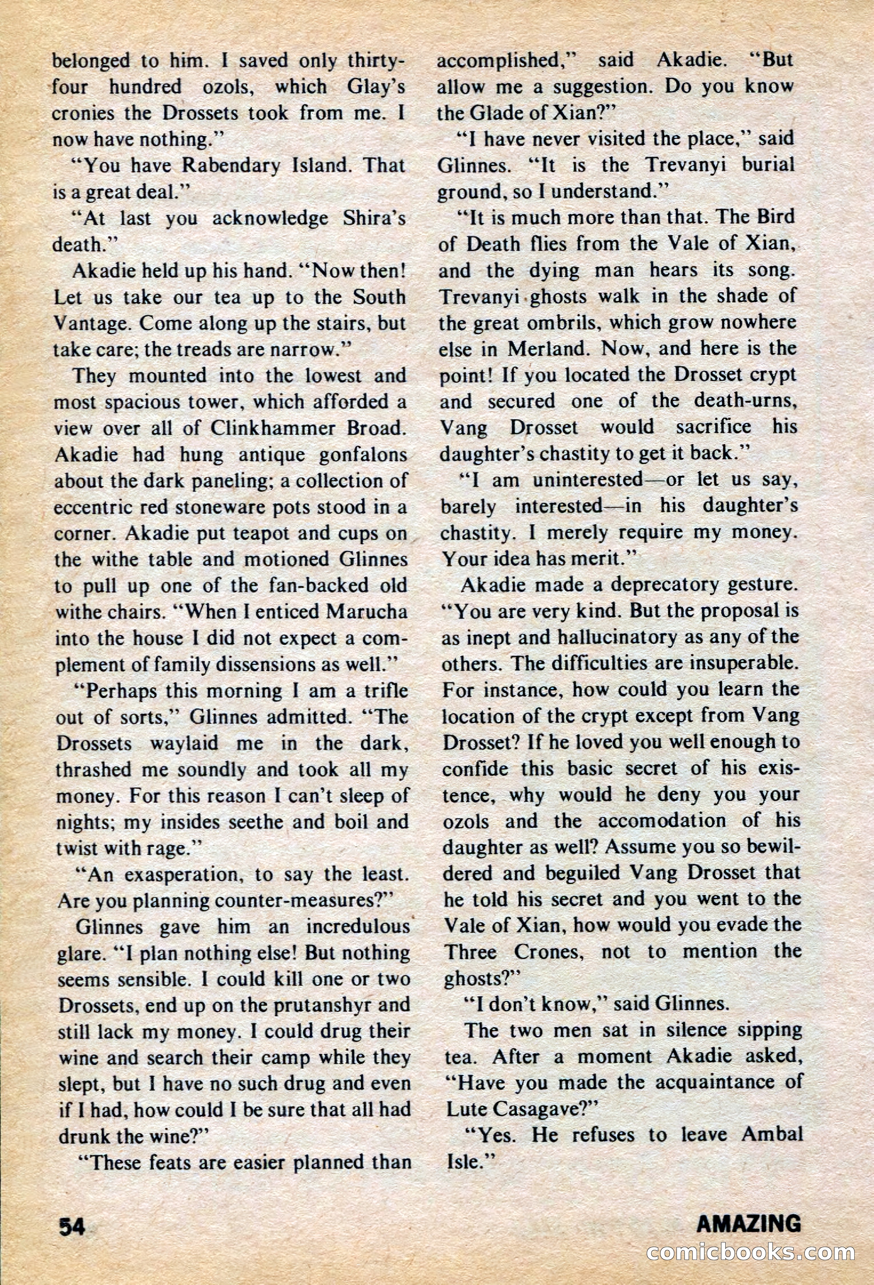 Amazing Stories, March 1973 — page 54 of 132