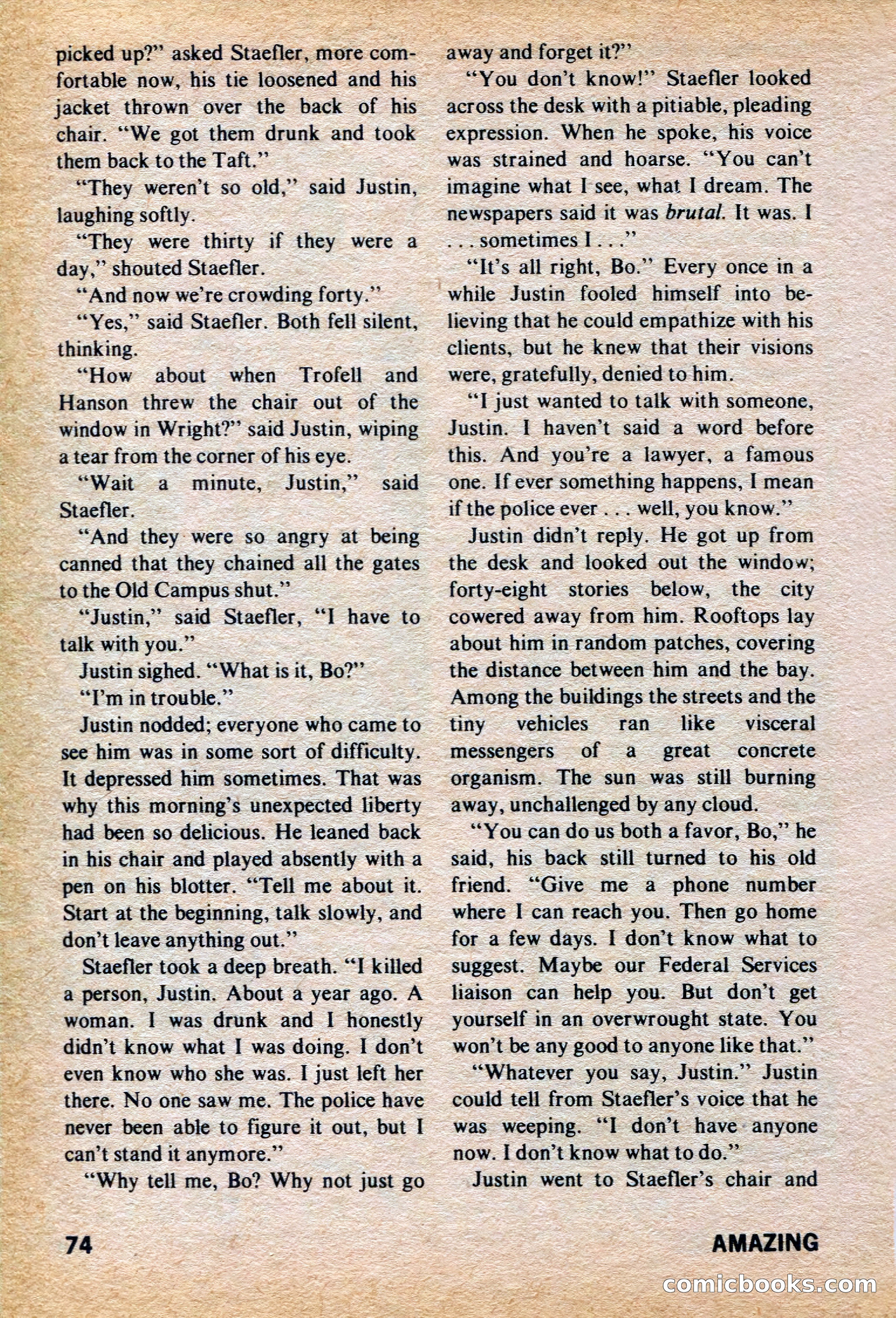 Amazing Stories, March 1973 — page 74 of 132