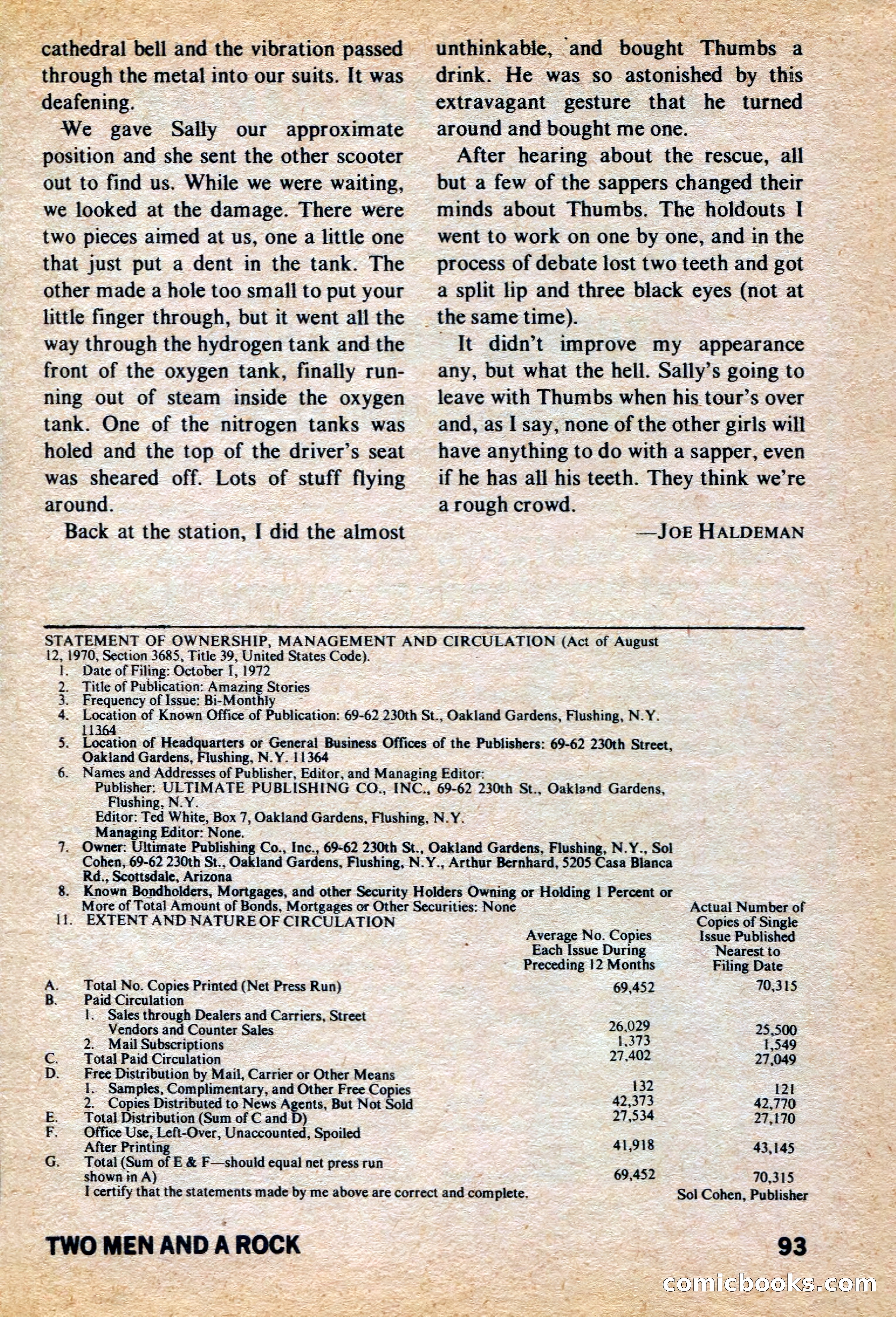 Amazing Stories, March 1973 — page 93 of 132
