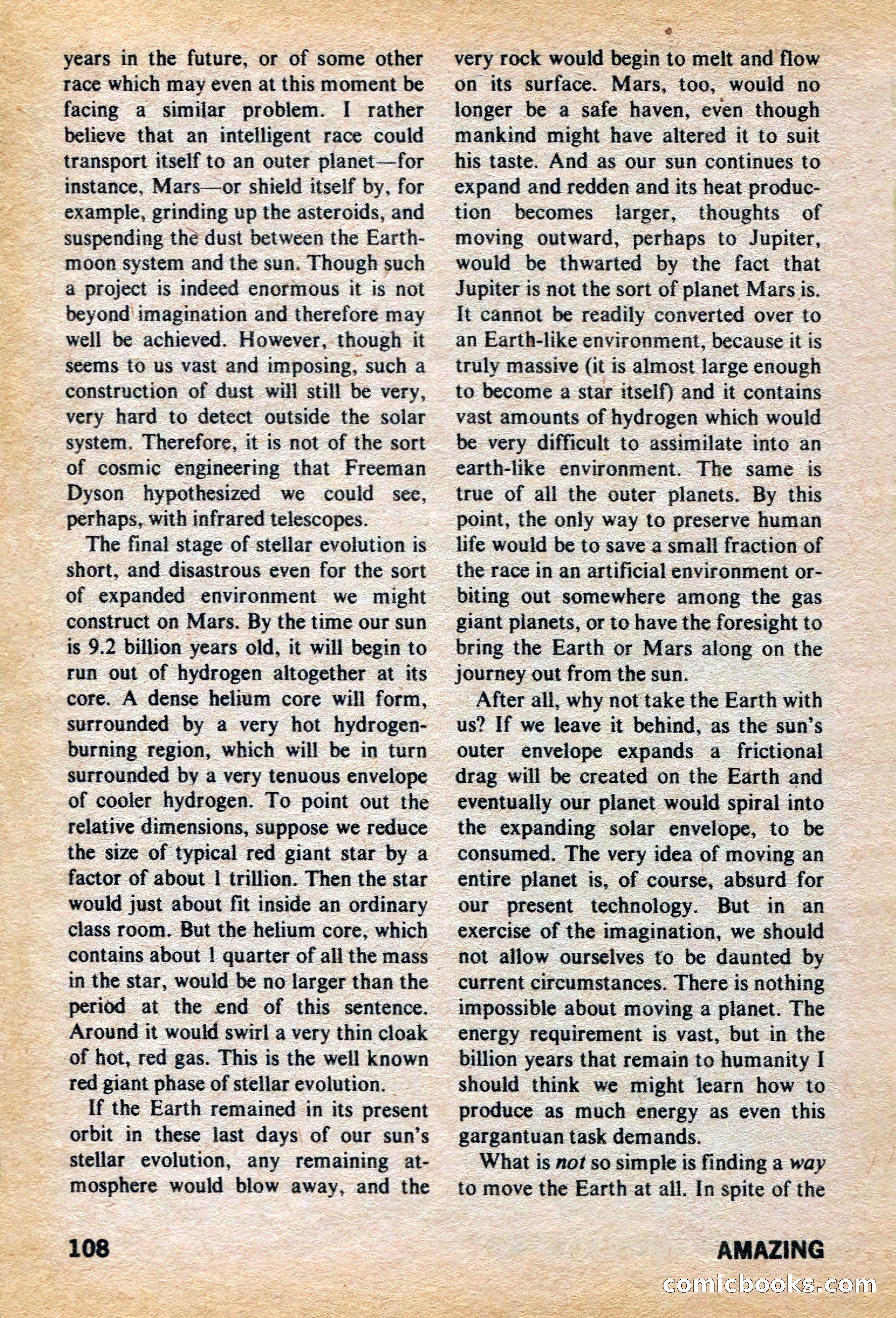 Amazing Stories, March 1973 — page 108 of 132